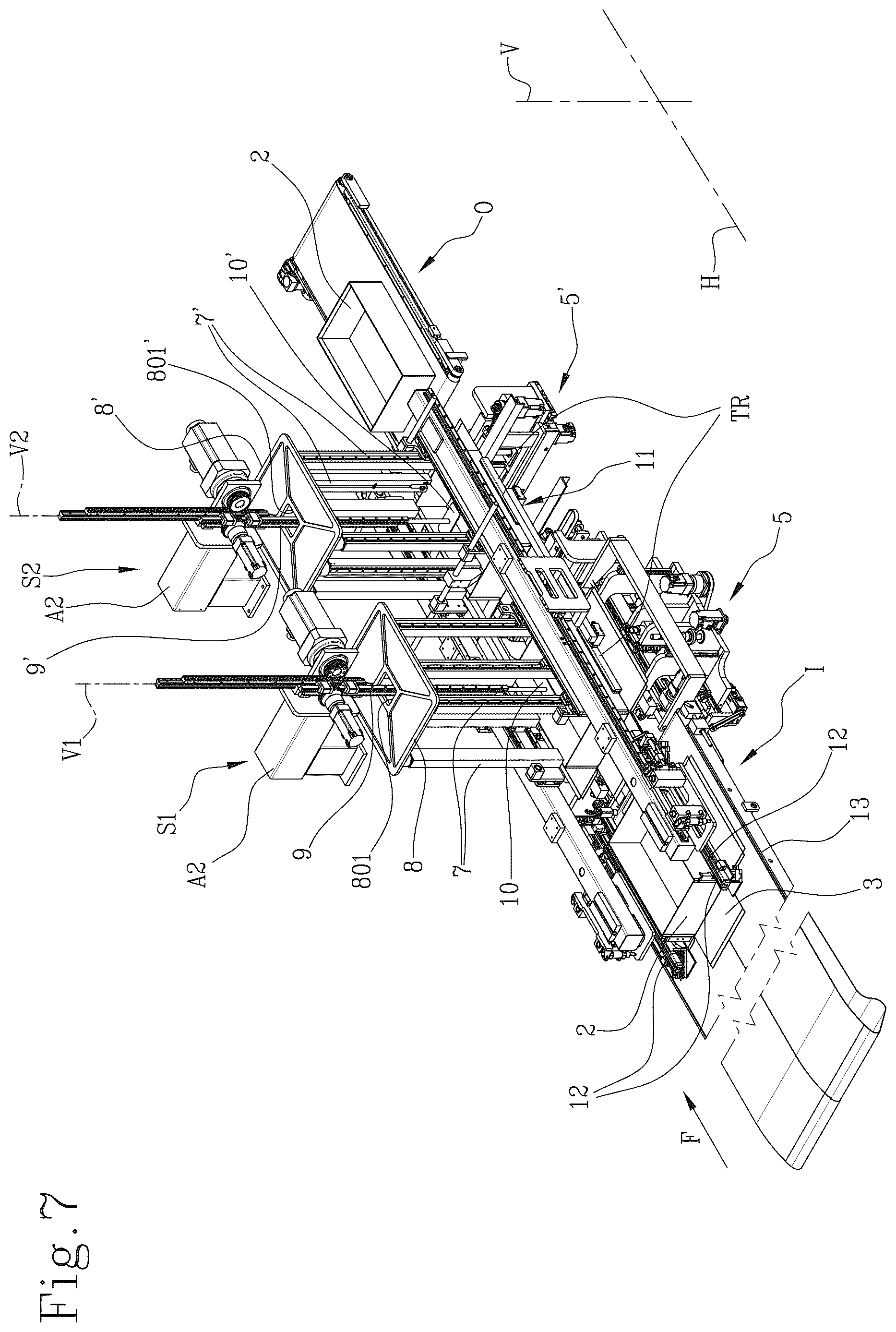 Patent US12611835 Figure 7 – Apparatus and method for wrapping a cardboard box
