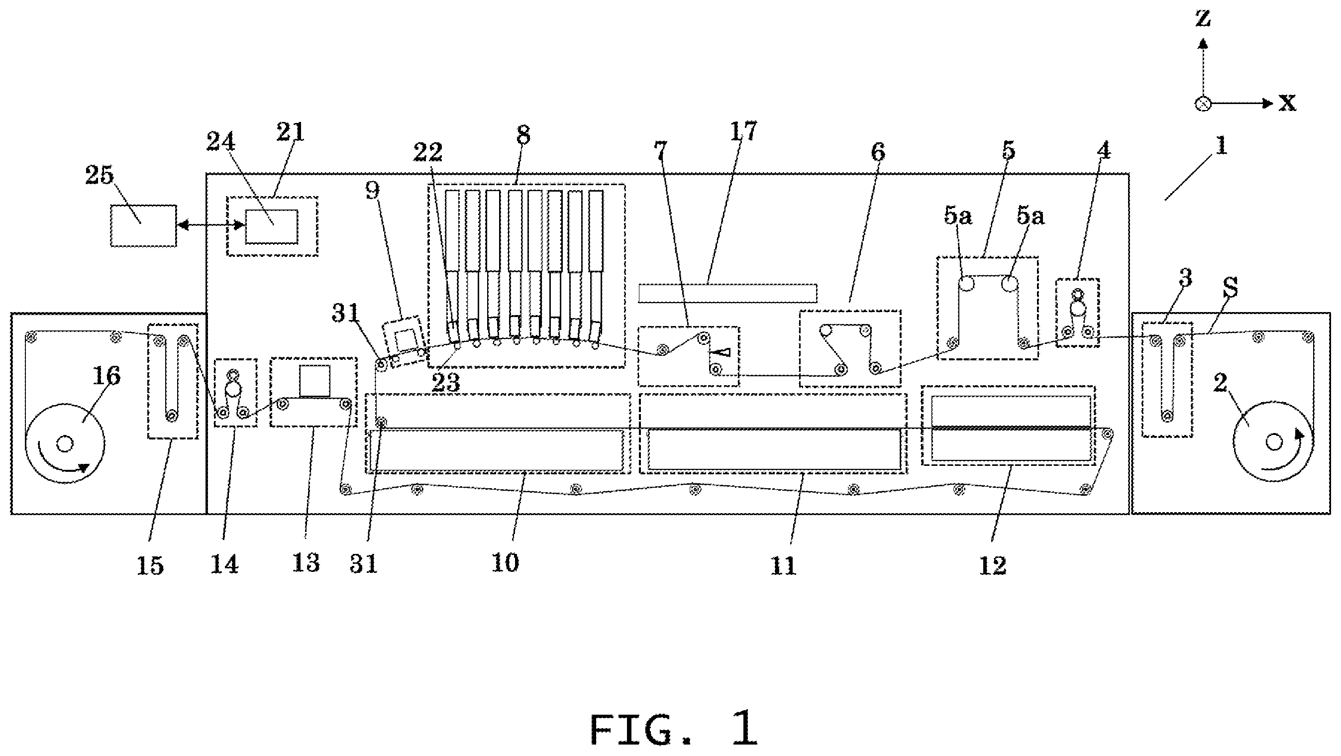 Patent US12611867 — Cleaning apparatus for a recording head includes a liquid application head to apply a liquid to a nozzle formation surface of the recording head — Figure 1