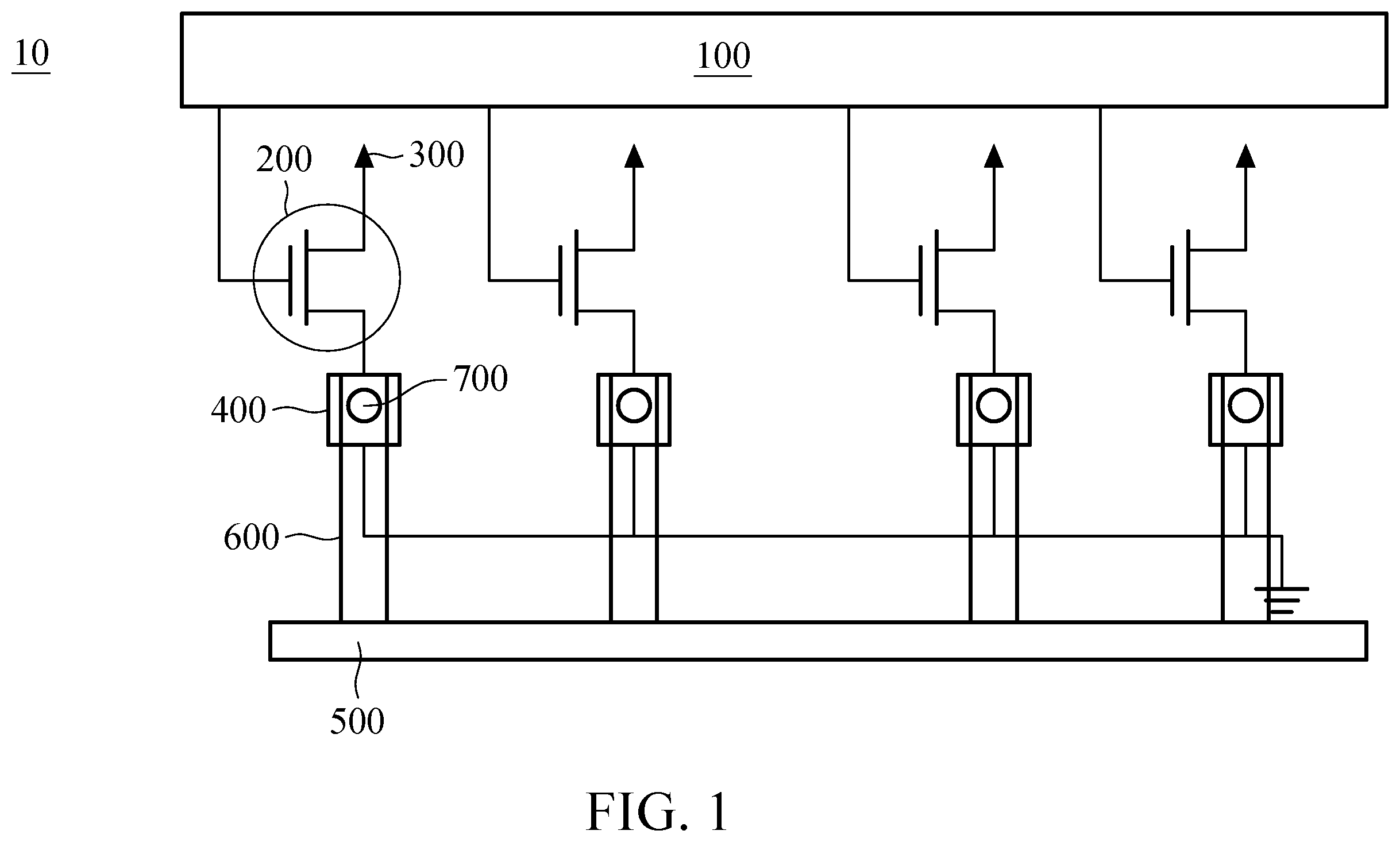 Patent US12611875 — Heating device driven by a thin-film transistor — Figure 1