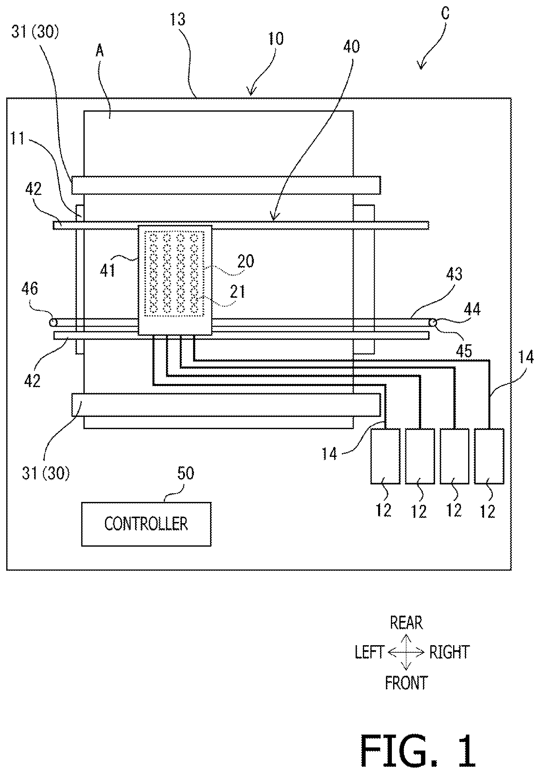 Patent US12611880 Figure 1 – Printing apparatus, method of controlling printing apparatus, and non-transitory computer-readable medium containing computer-executable instructions