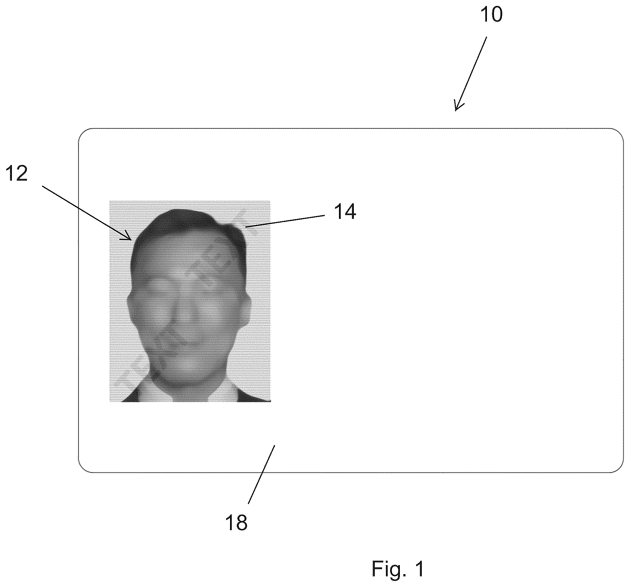 Patent US12611886 — Personalized plastic identification document with lens structure — Figure 1