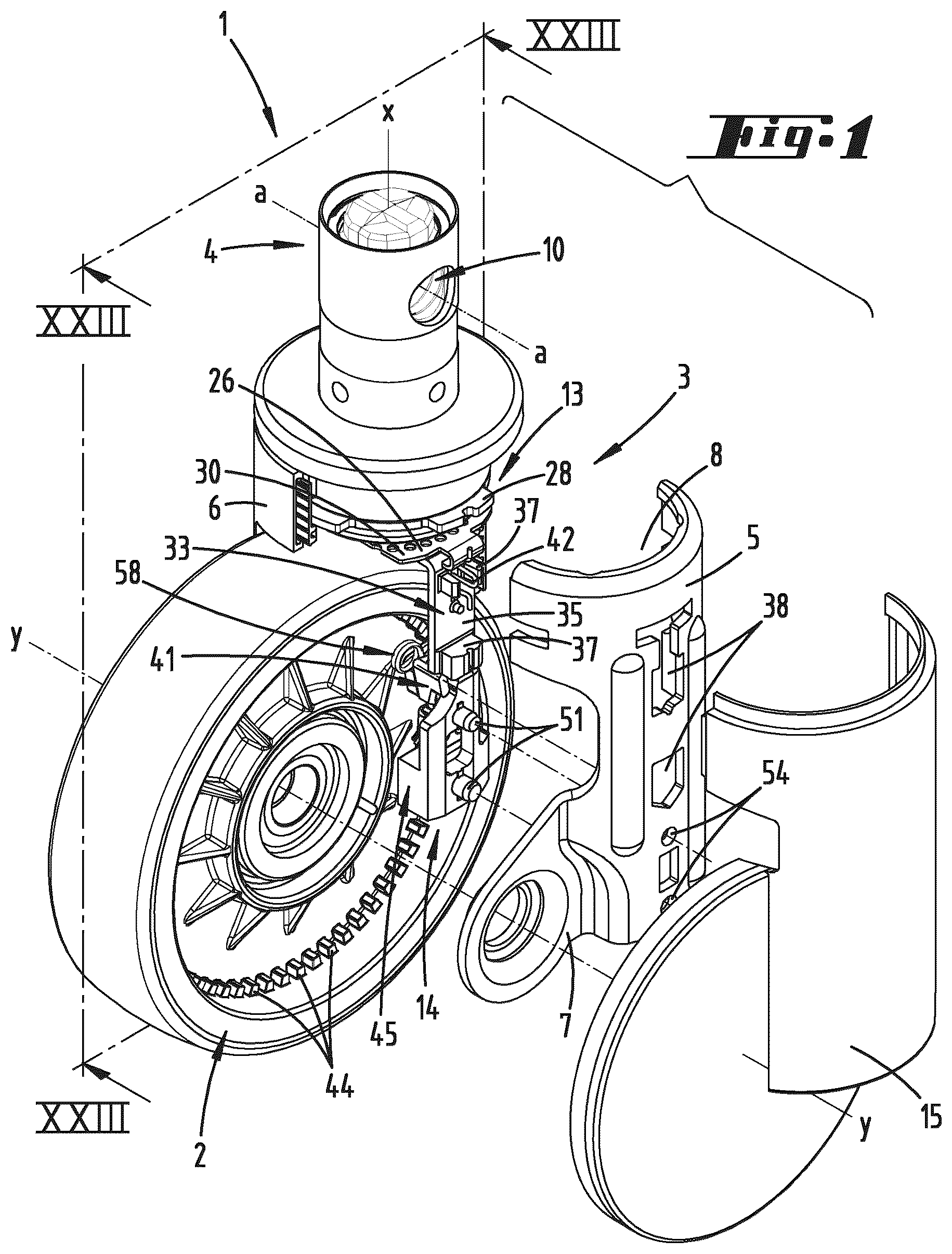 Patent US12611892 — Form-fit adjustment device for a caster — Figure 1