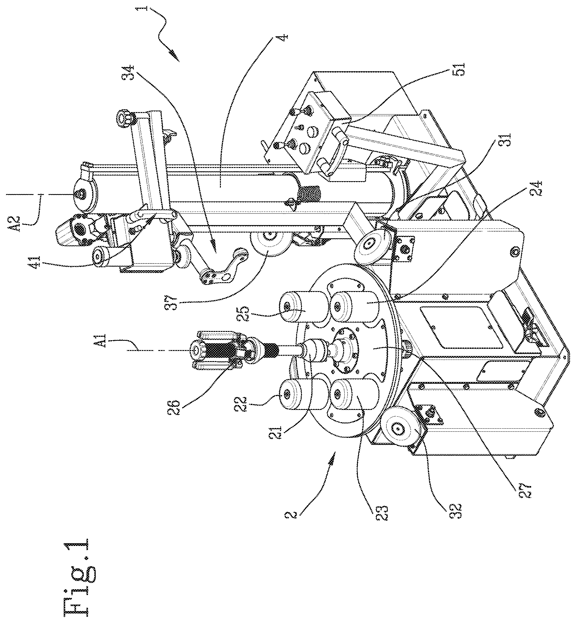Patent US12611897 — Tire changing apparatus — Figure 1
