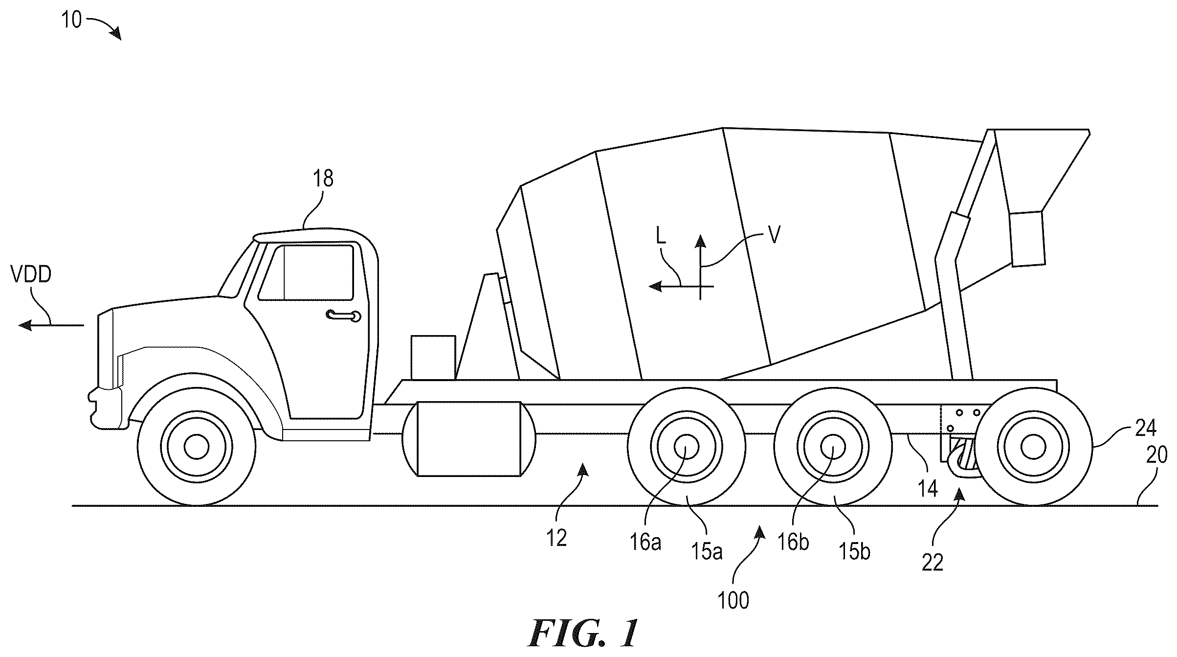Patent US12611905 — Tandem axle assembly and associated systems and methods — Figure 1