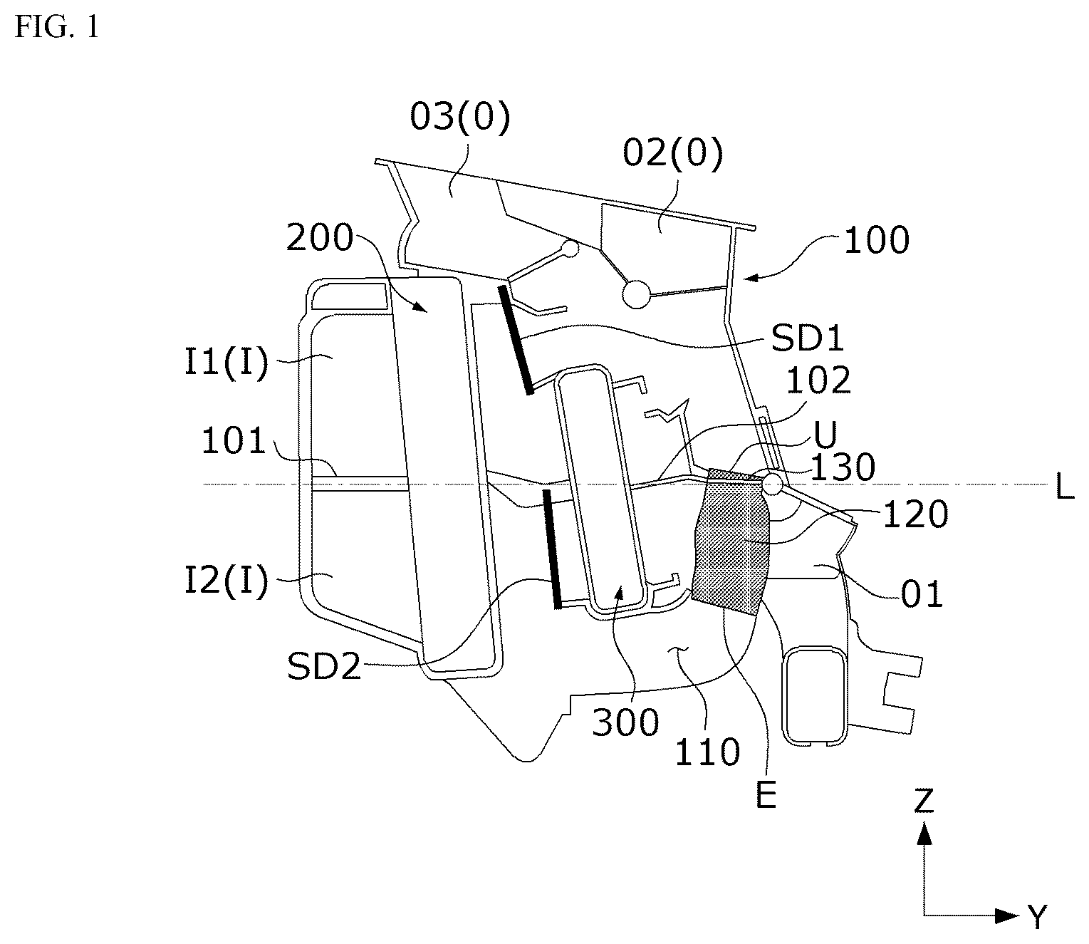Patent US12611908 Figure 1 – Vehicle air conditioning apparatus