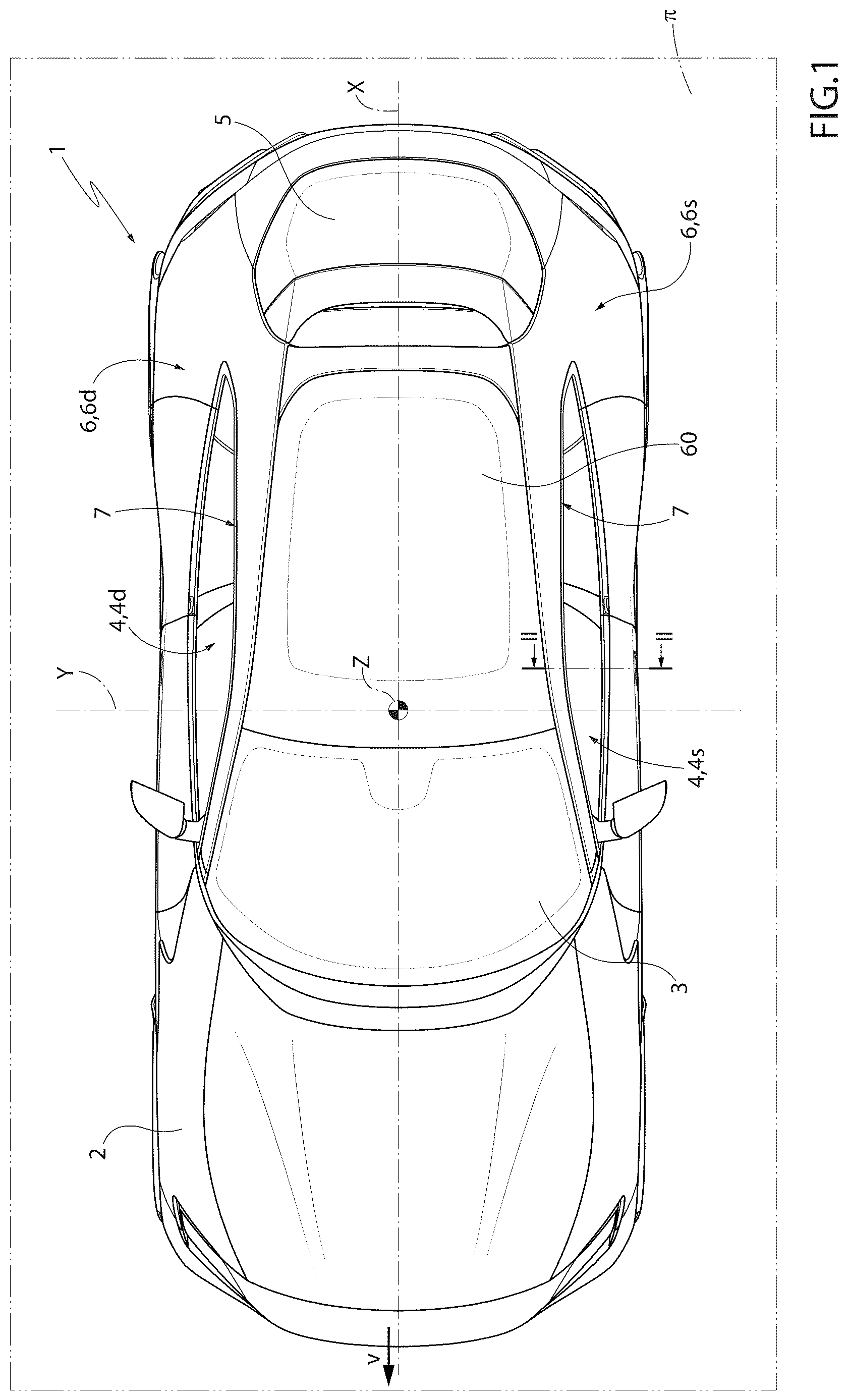 Patent US12611919 — Door glass with crystal flush with the outer body — Figure 1