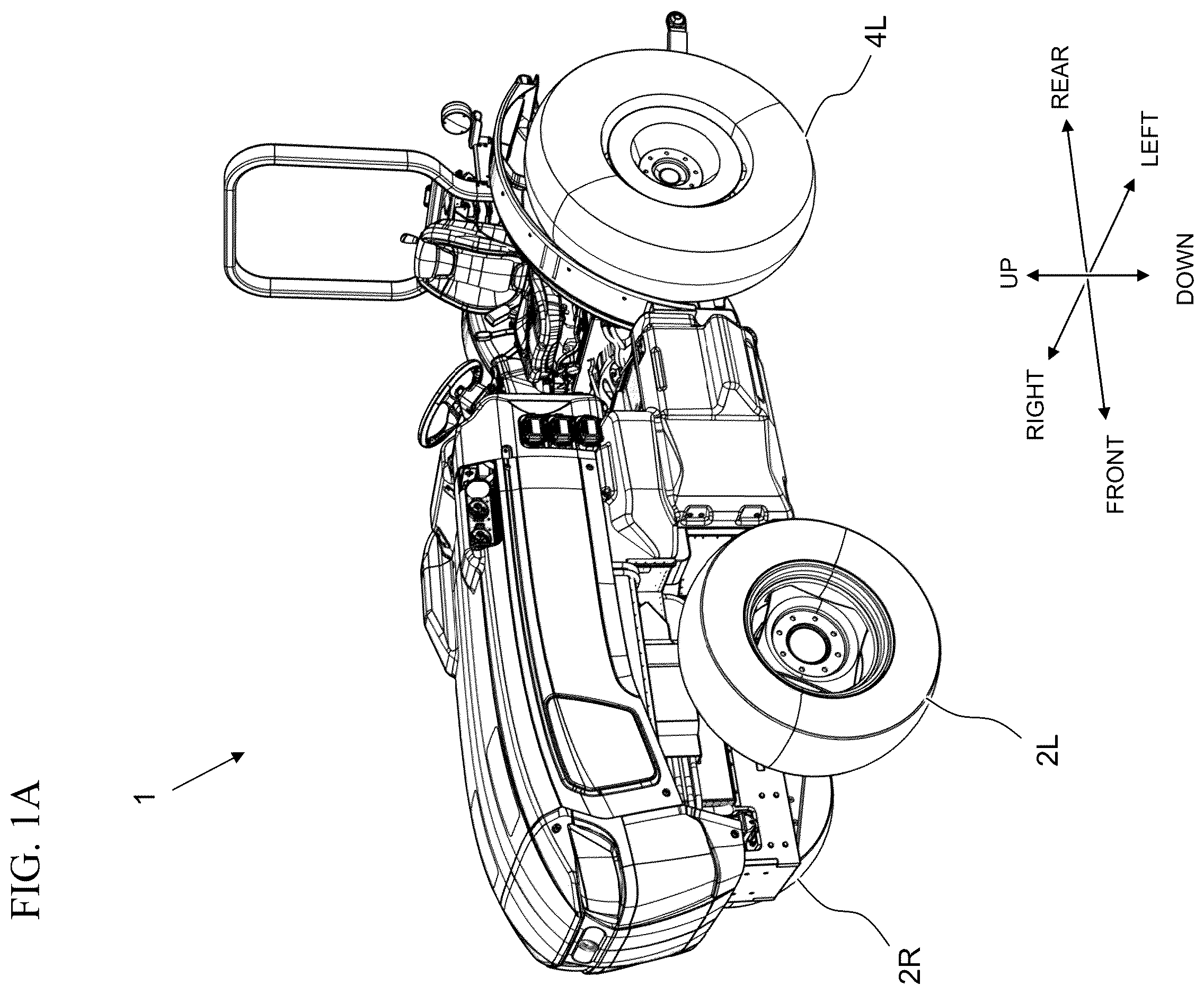 Patent US12611920 Figure 1 – Electric work vehicle