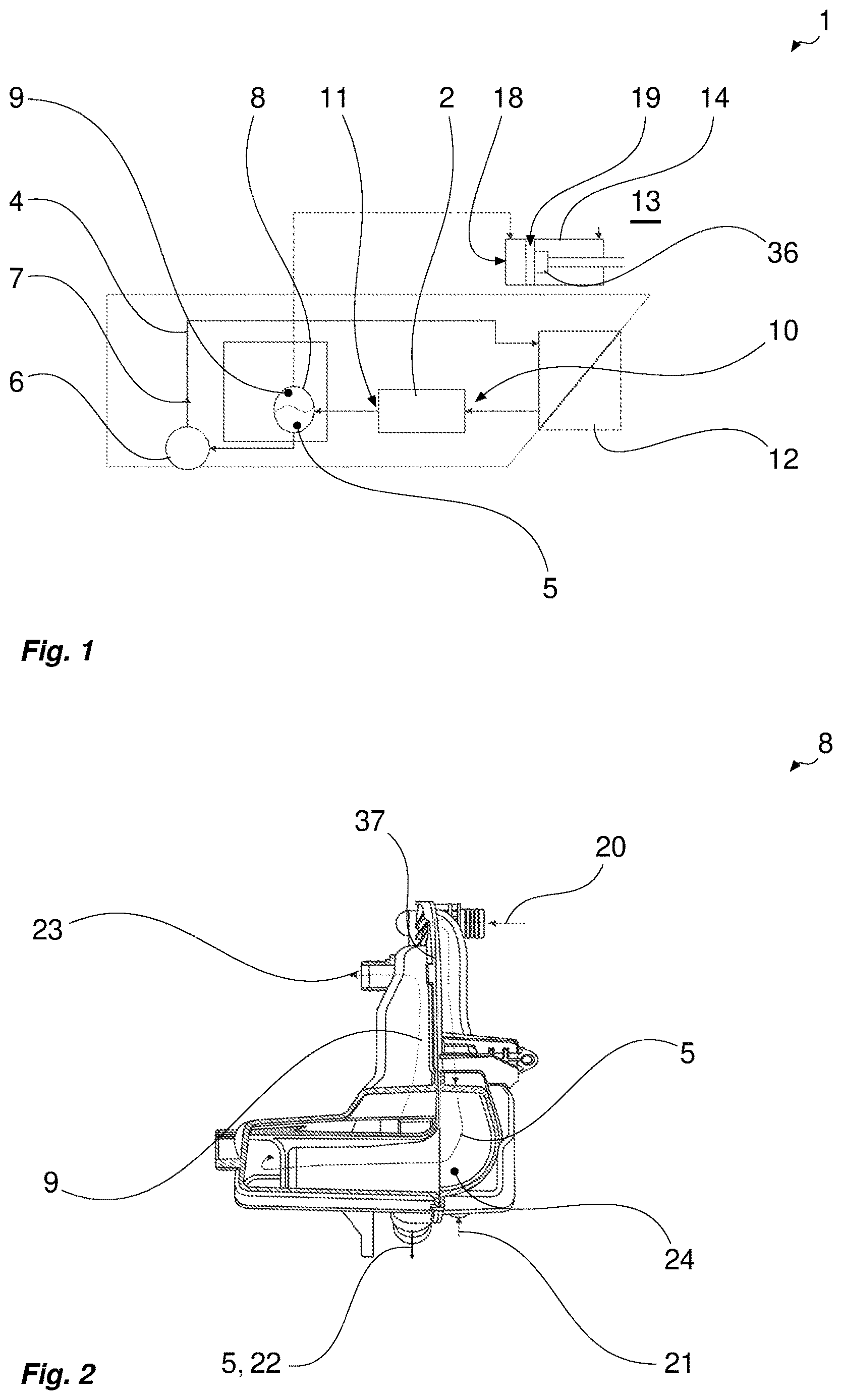 Patent US12611923 Figure 1 – Cooling system for an electric traction machine for a motor vehicle