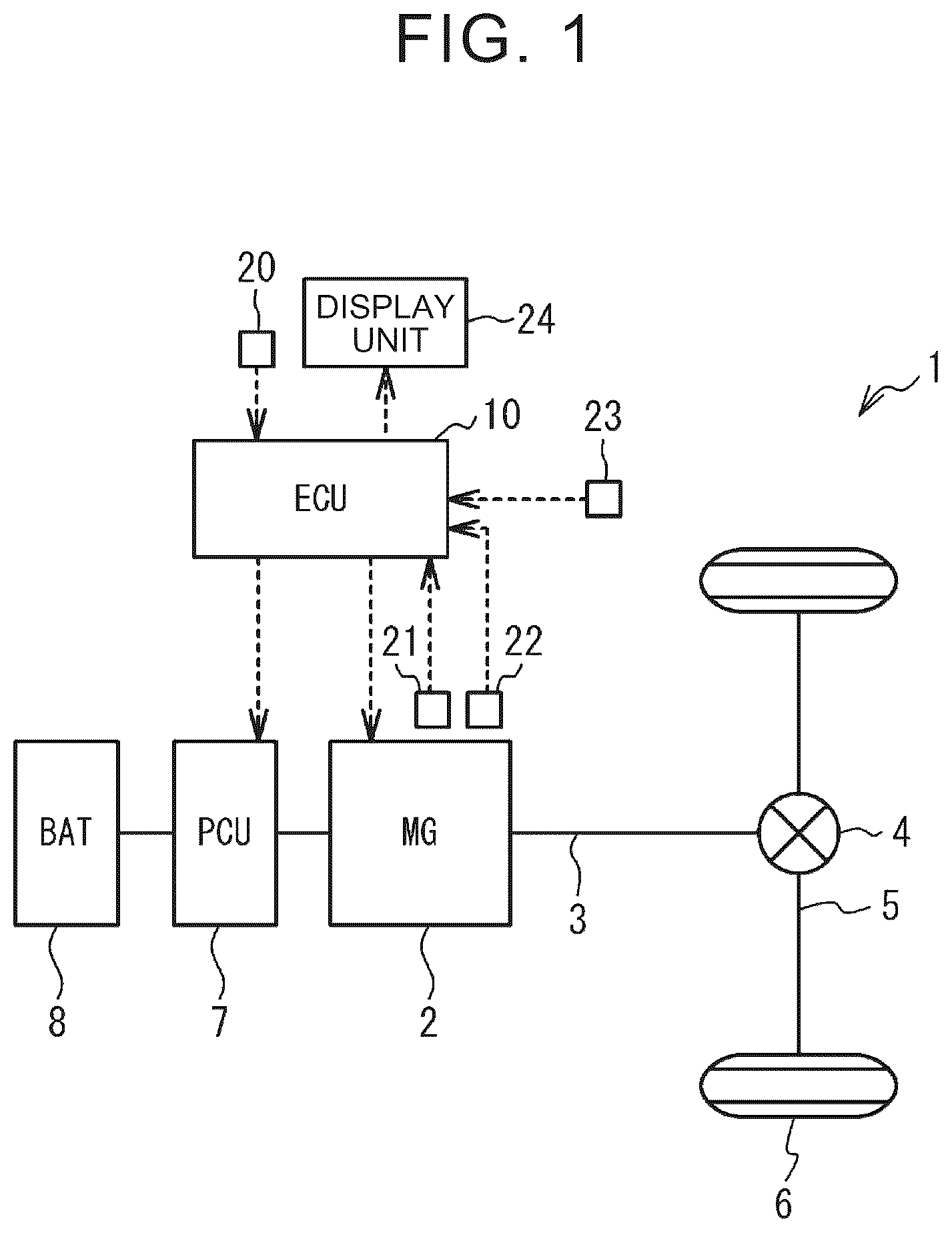 Patent US12611935 — Electrified vehicle control device — Figure 1