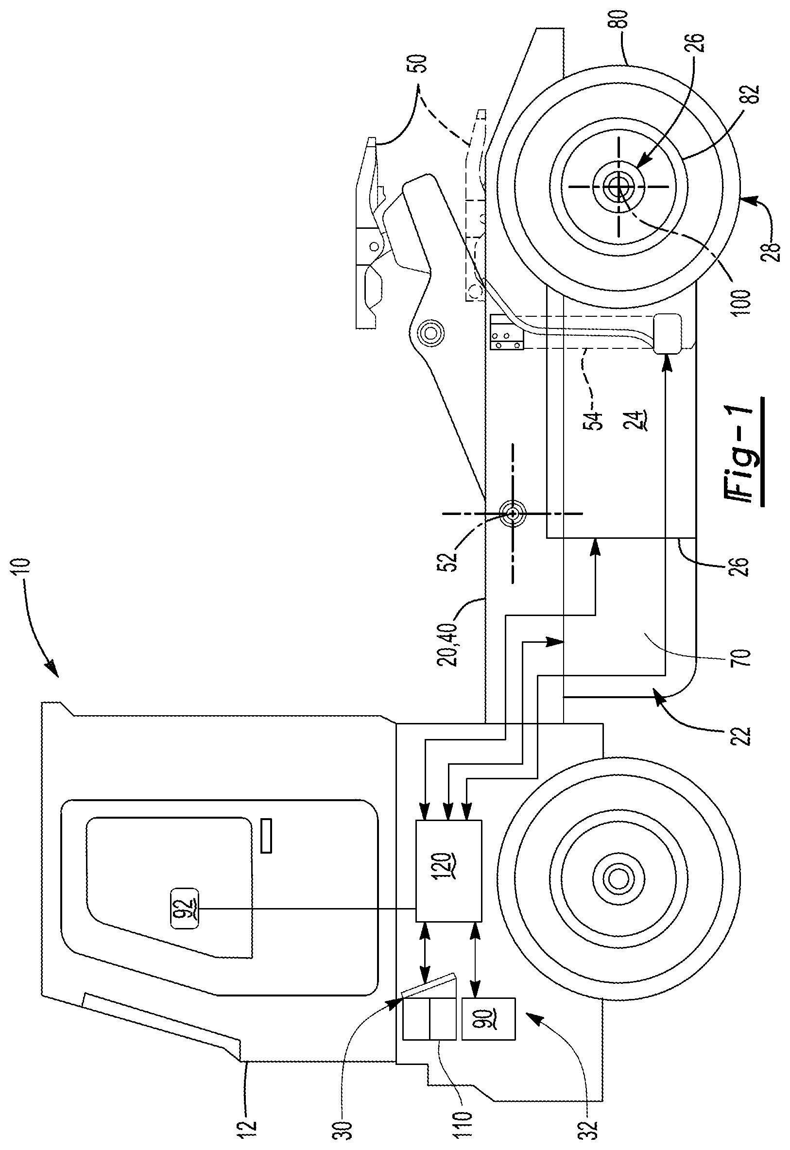 Patent US12611937 — Drive axle system and method of control — Figure 1