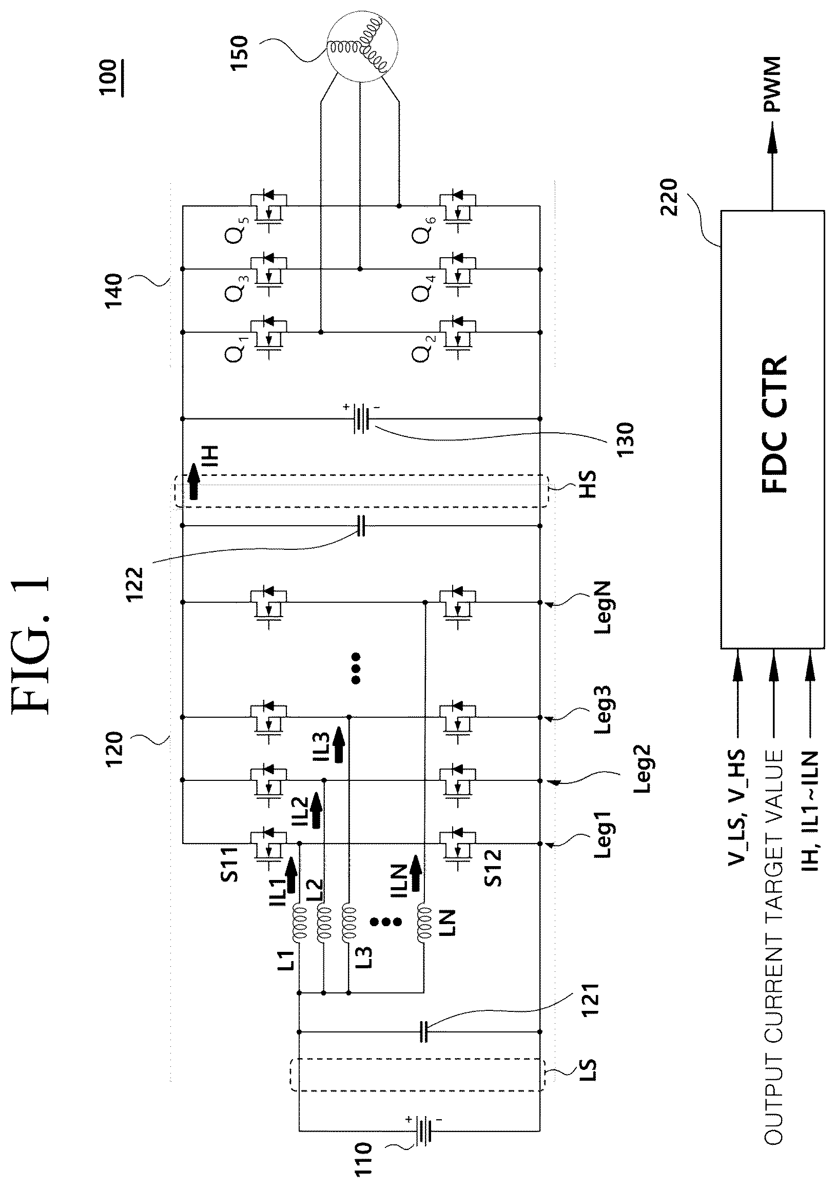 Patent US12611965 — Vehicle including DC-DC converter and method of controlling for the same — Figure 1