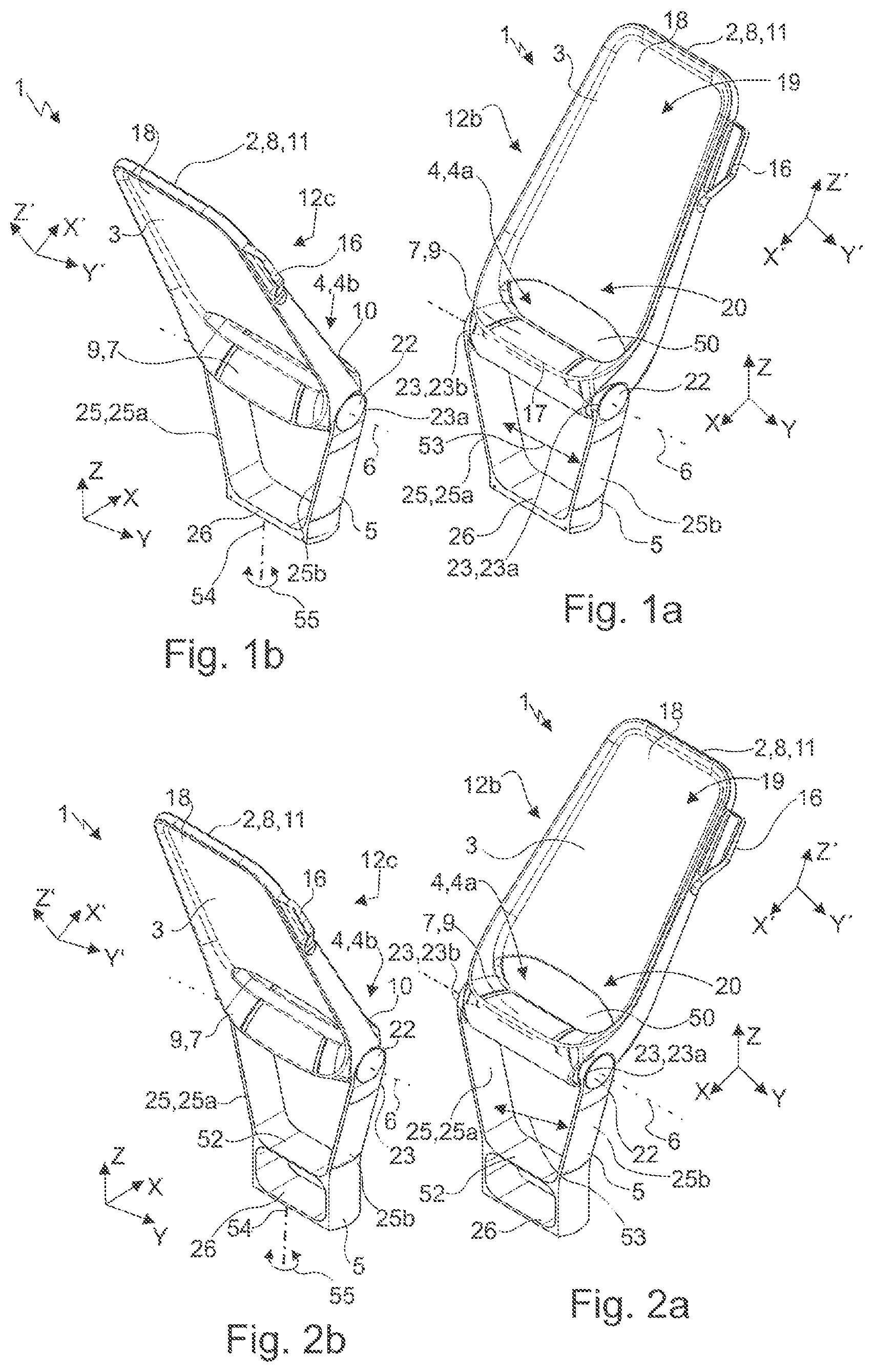 Patent US12611969 — Seat arrangement for a means of transport — Figure 1