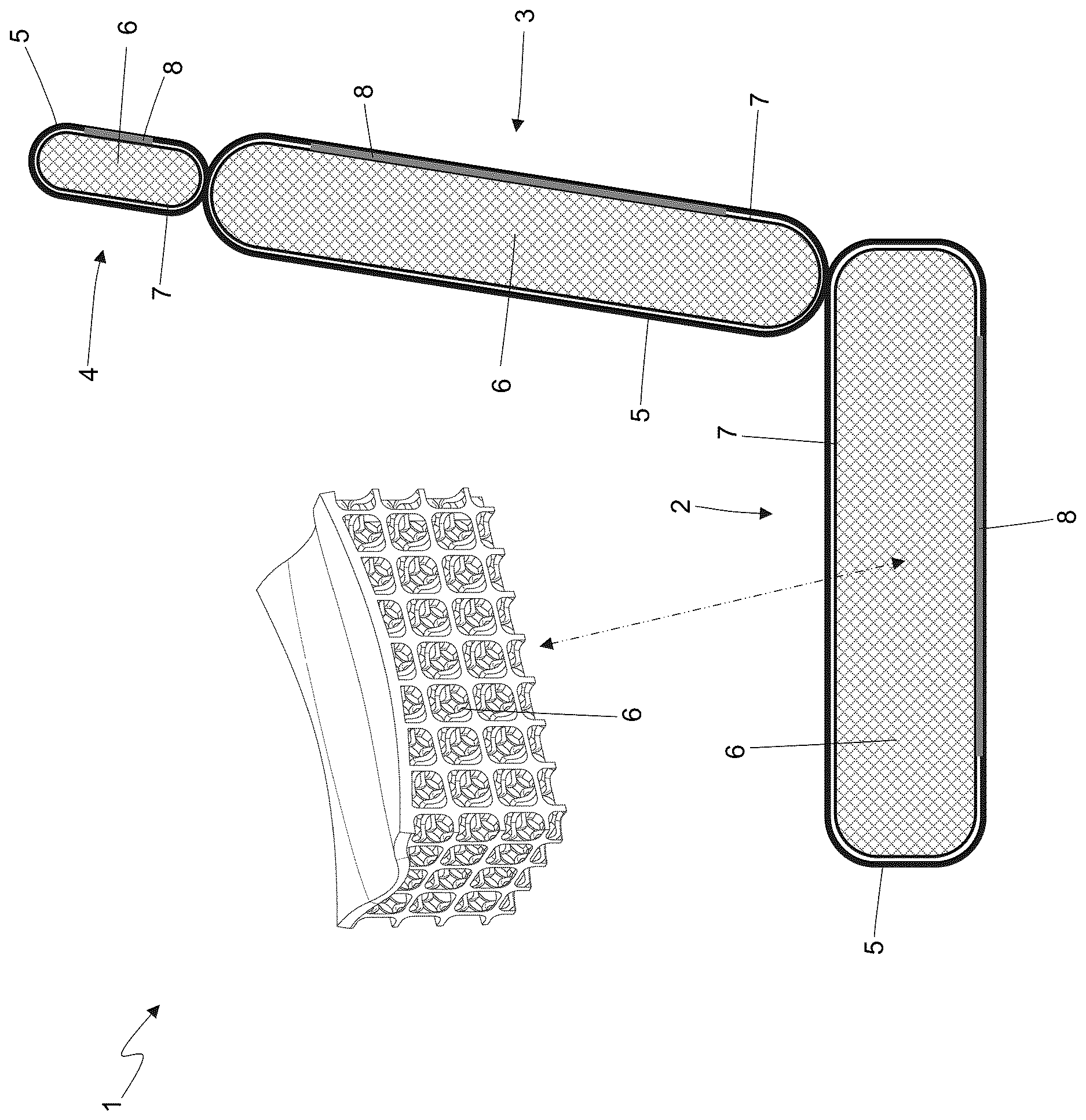 Patent US12611975 — Vehicle seat provided with a lattice bearing structure — Figure 1