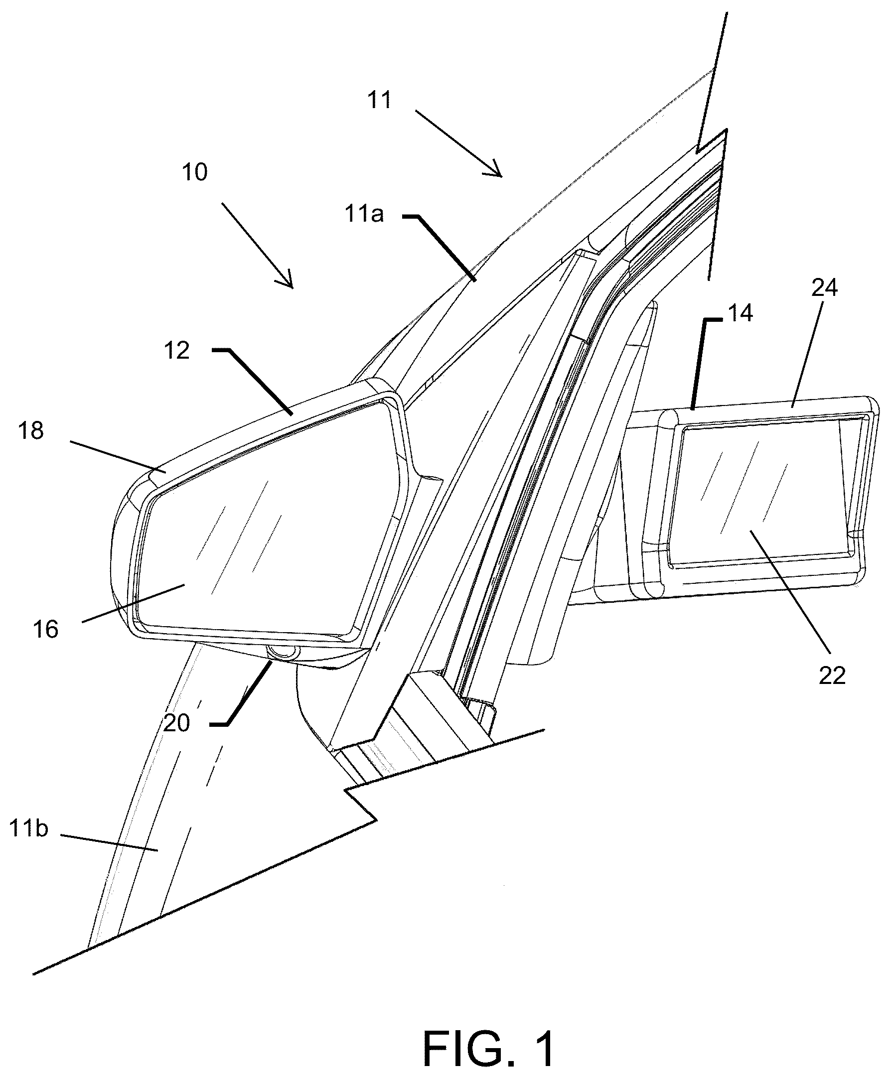 Patent US12611988 — Vehicular vision system with episodic display of video images showing approaching other vehicle — Figure 1