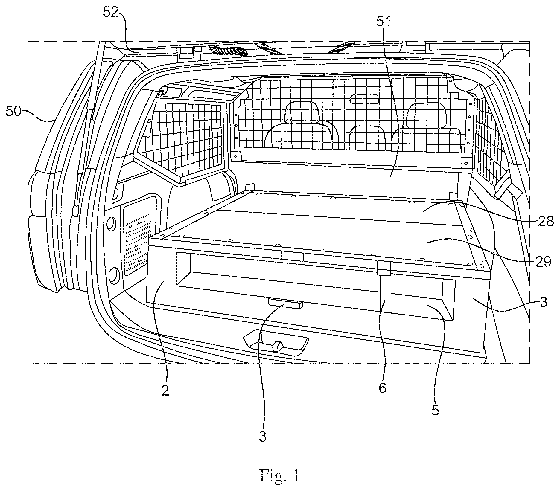 Patent US12611991 — Cargo deck for vehicle interior — Figure 1