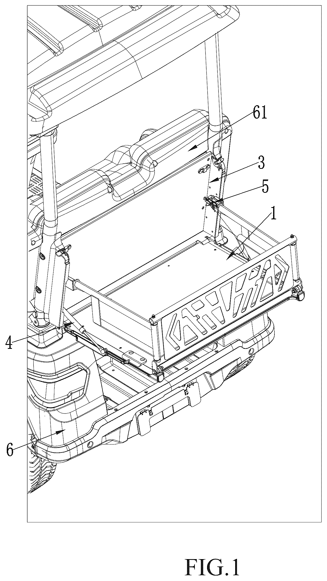 Patent US12611994 — Electric cart and foldable storage basket thereof — Figure 1