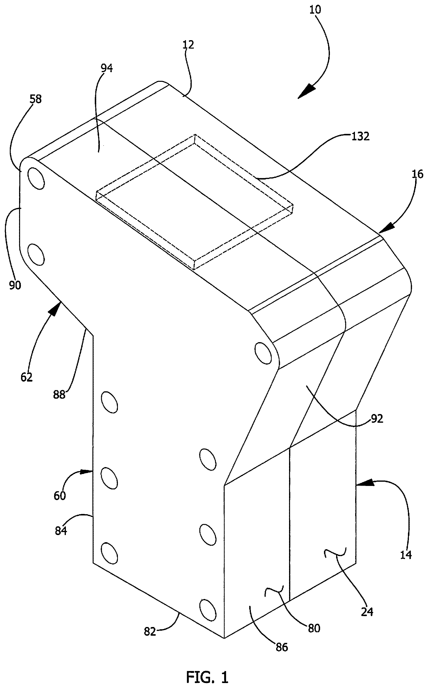 Patent US12611996 Figure 1 – Gearshift smartphone mount device