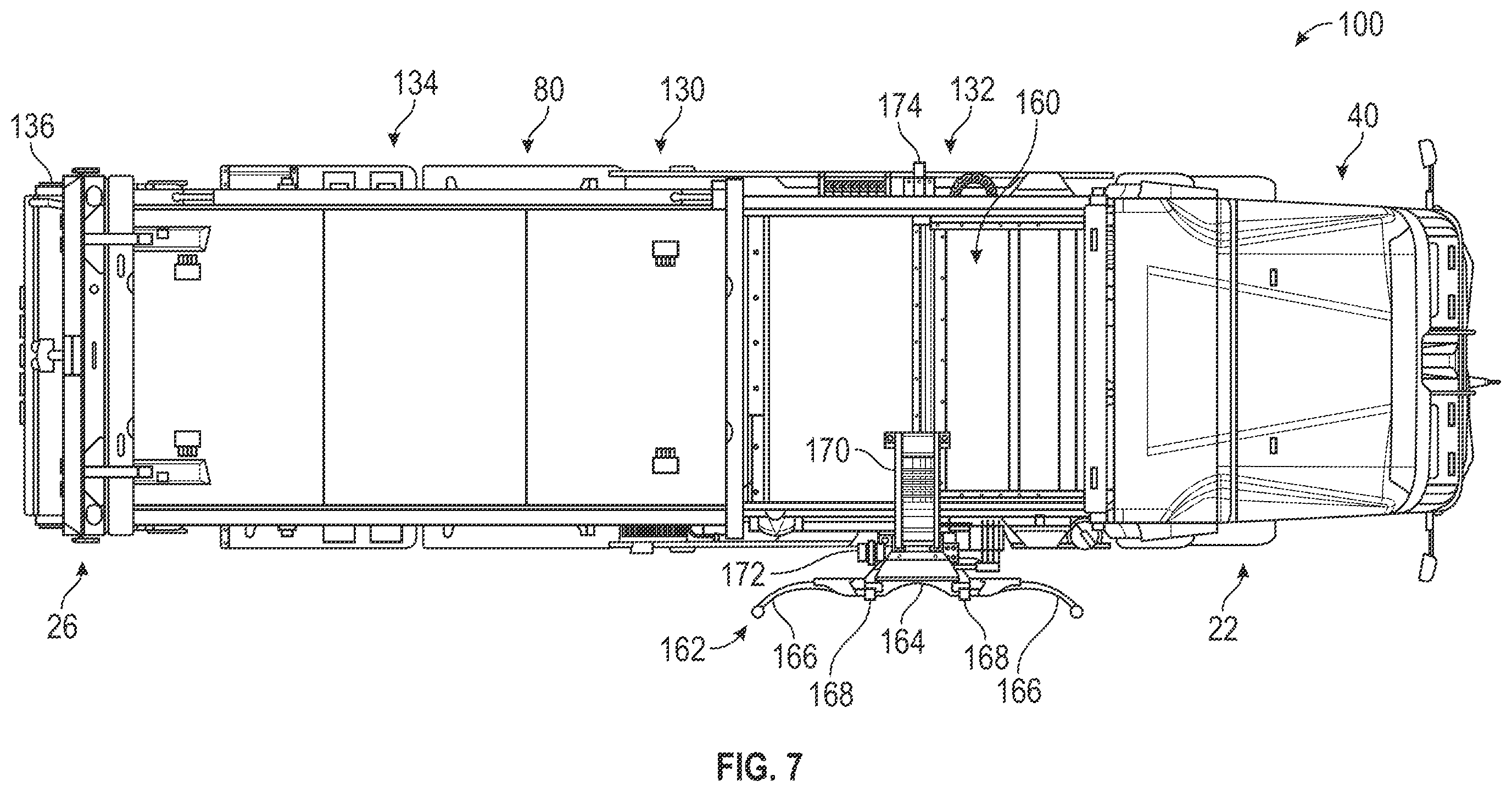 Patent US12612000 Figure 7 – Route planning based control of a refuse vehicle hydraulic system