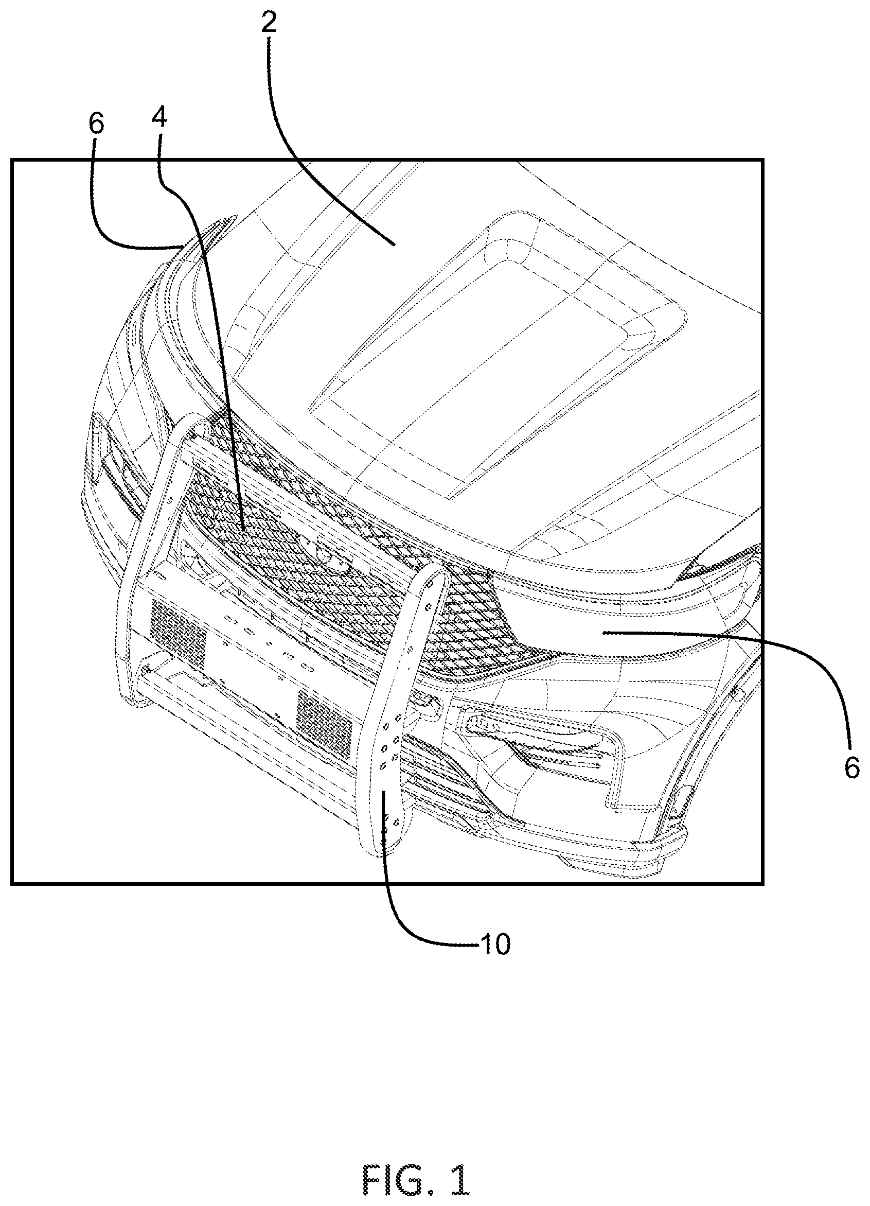 Patent US12612002 — Modular push bumper — Figure 1