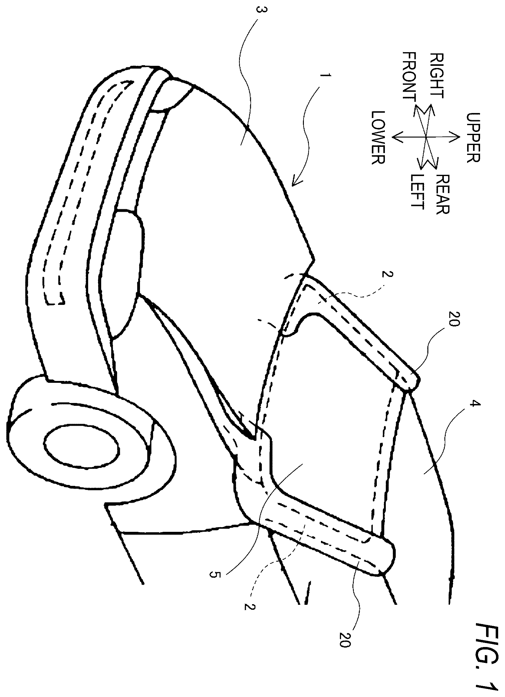 Patent US12612008 — Pedestrian protection airbag and pedestrian airbag device — Figure 1