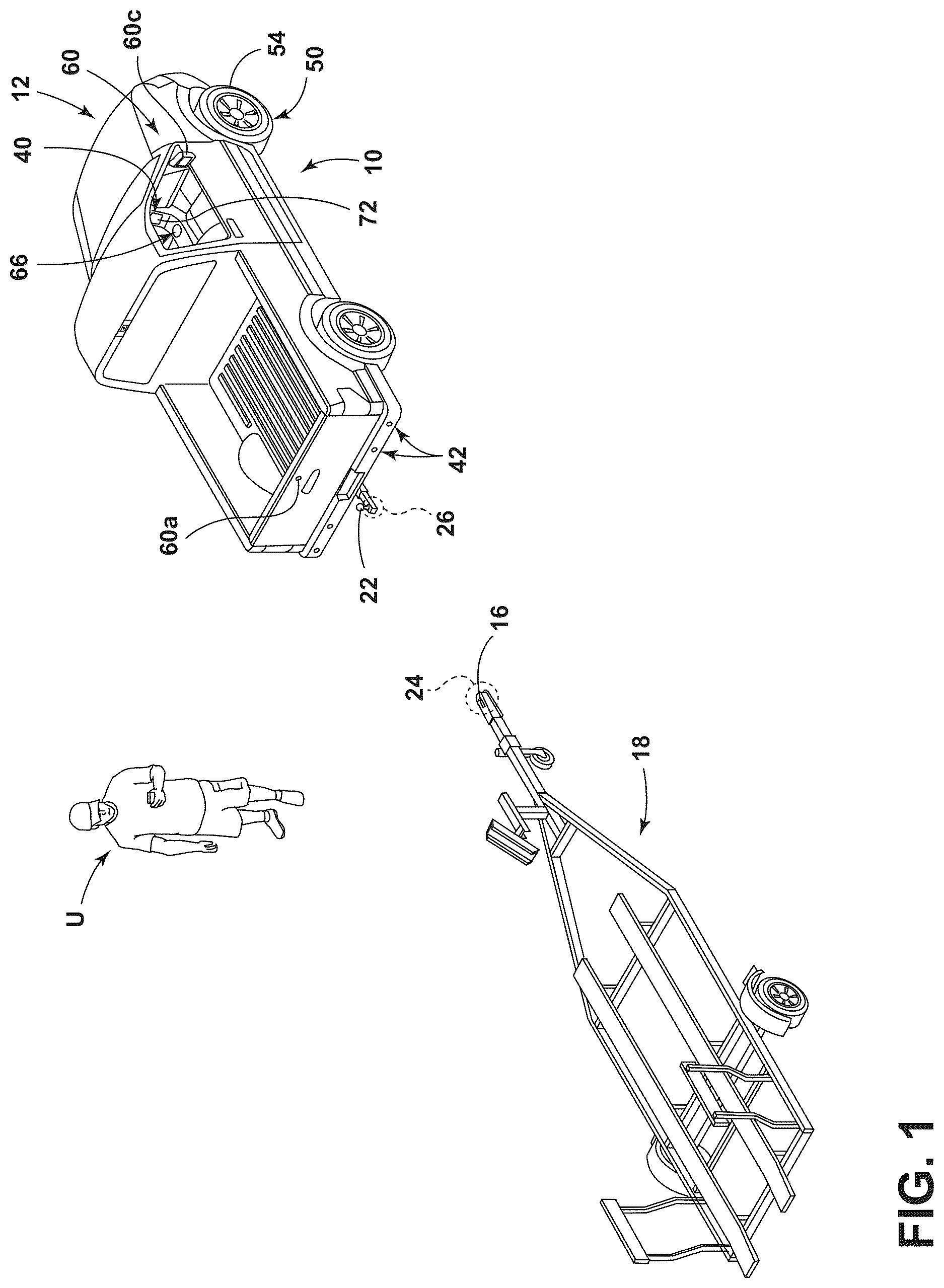 Patent US12612033 — Hitch assist trailer, coupler and hitchball detection and tracking method — Figure 1