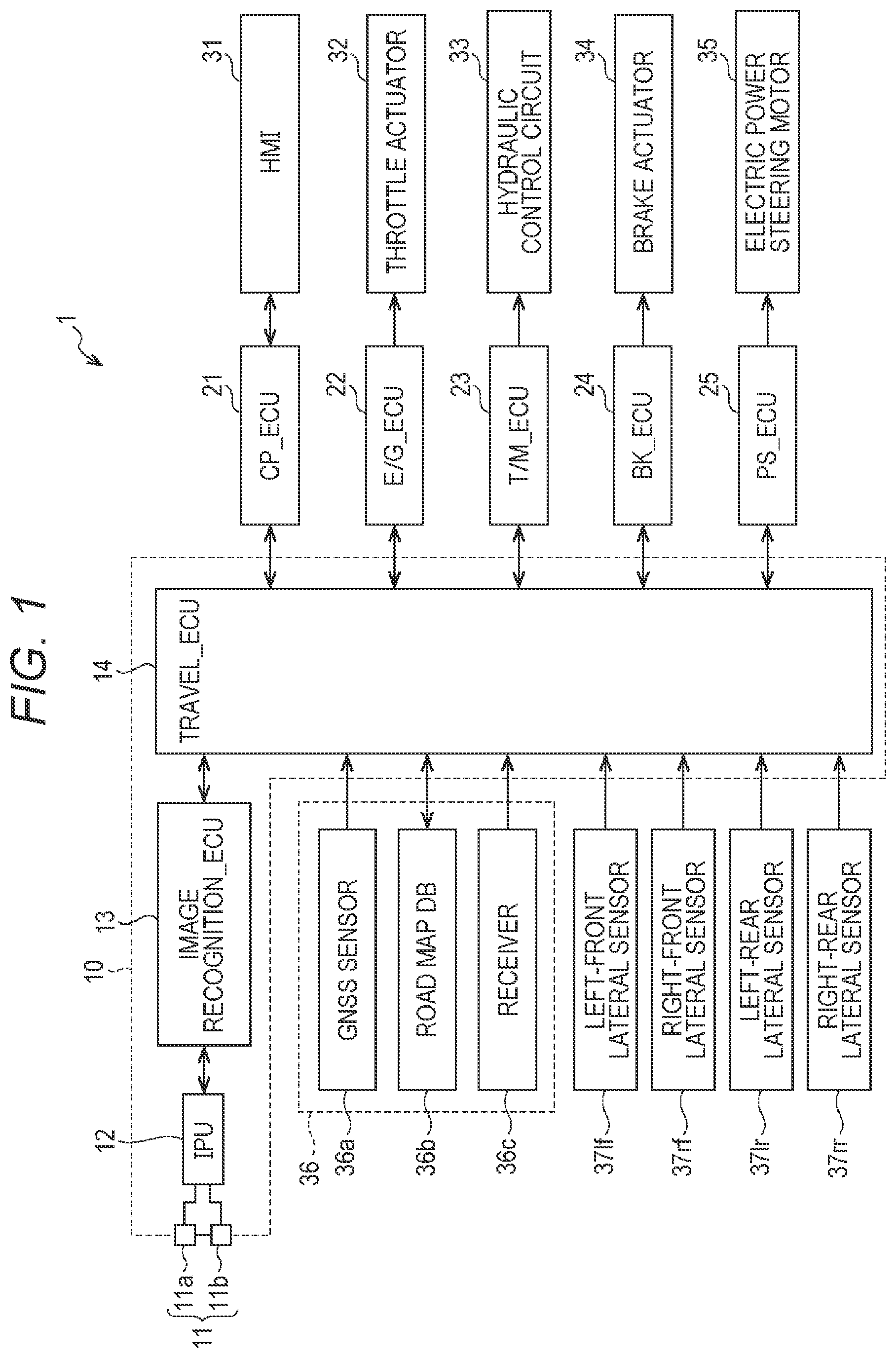 Patent US12612038 — Vehicle drive assist apparatus — Figure 1
