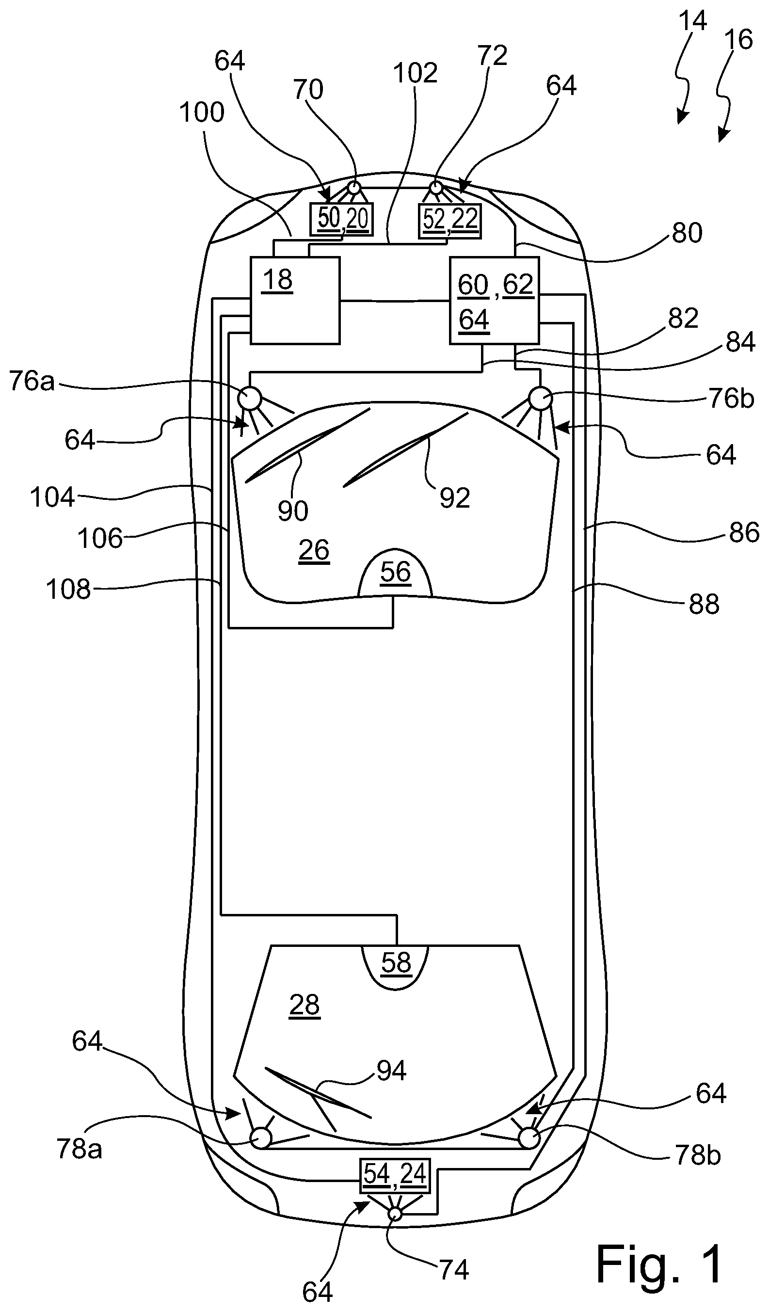 Patent US12612056 — Method for diagnosing a system behavior and indirectly deriving a systematic dependence for the system behavior of a system component of a cleaning system of a motor vehicle — Figure 1
