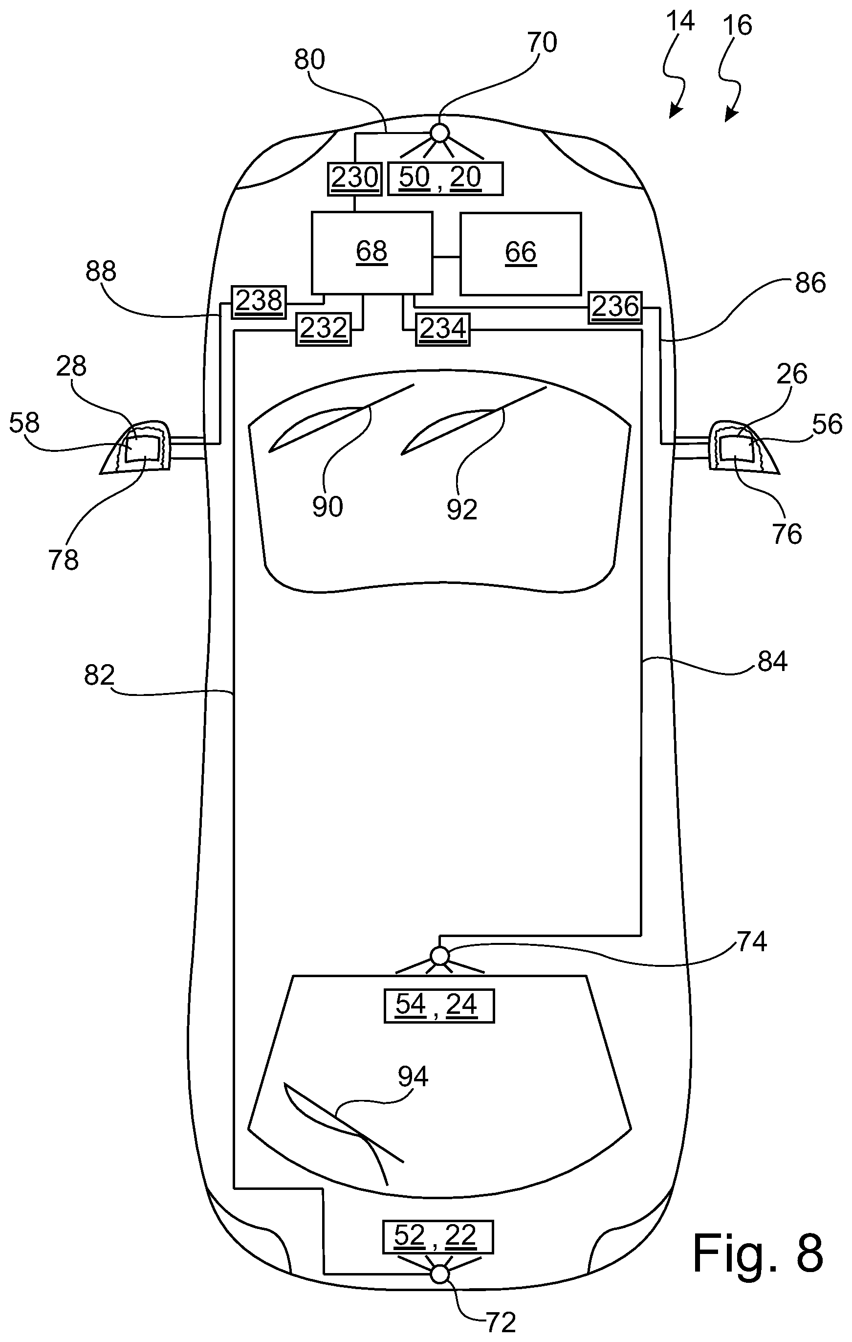 Patent US12612056 Figure 8 – Method for diagnosing a system behavior and indirectly deriving a systematic dependence for the system behavior of a system component of a cleaning system of a motor vehicle