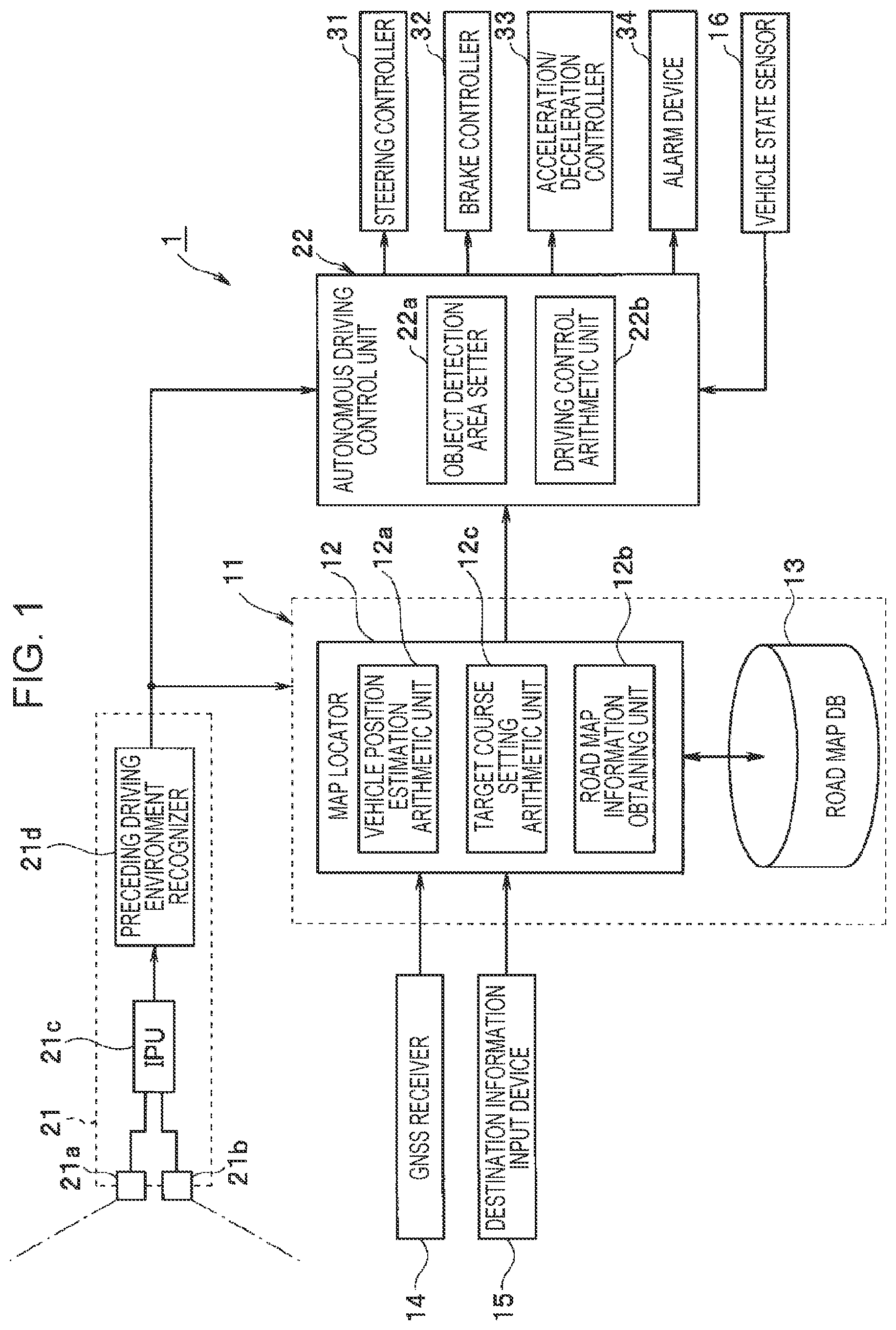 Patent US12612066 — Drive assist apparatus for tracking moving objects temporarily obscured by nearby stationary objects — Figure 1