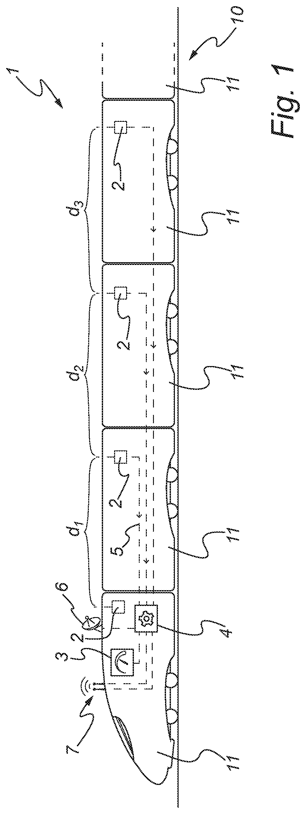 Patent US12612087 — Sensor systems and methods for monitoring environmental variables of a rail-bound vehicle — Figure 1