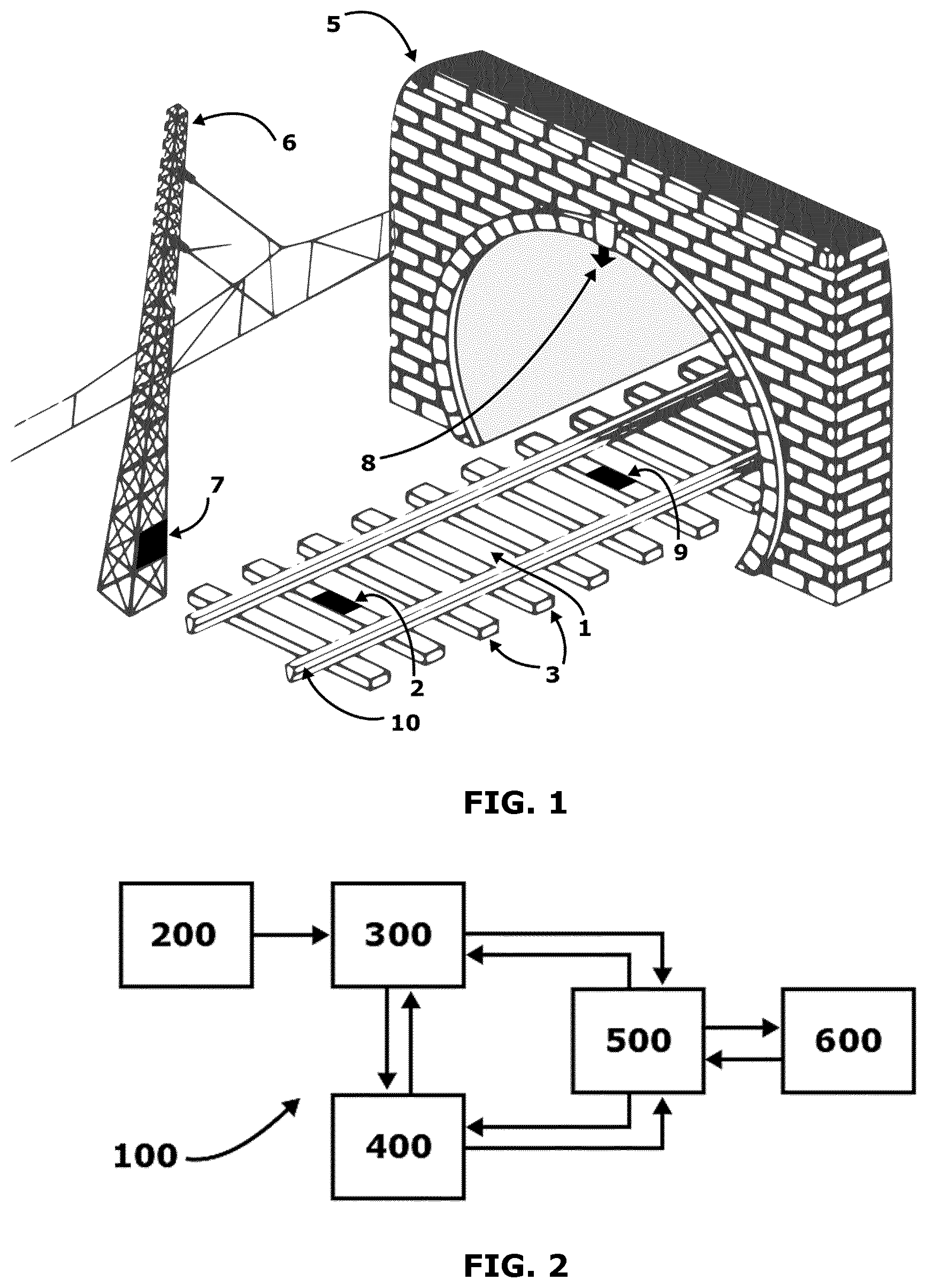 Patent US12612089 — Monitoring passing trains, system and method — Figure 1