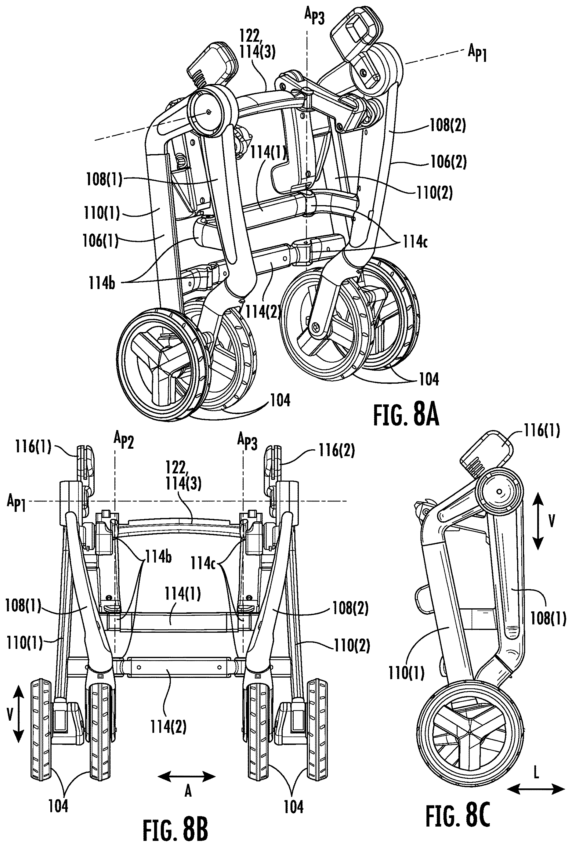 Patent US12612093 Figure 7 – Travel system having a child carrier and travel organizer that couples thereto