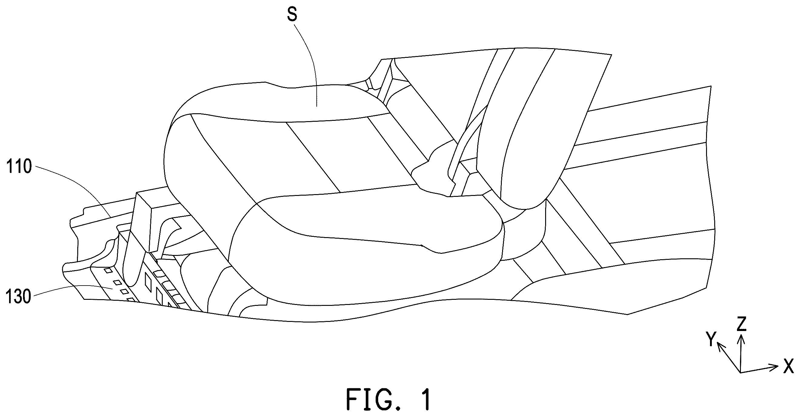 Patent US12612115 — Floor structure for vehicle — Figure 1