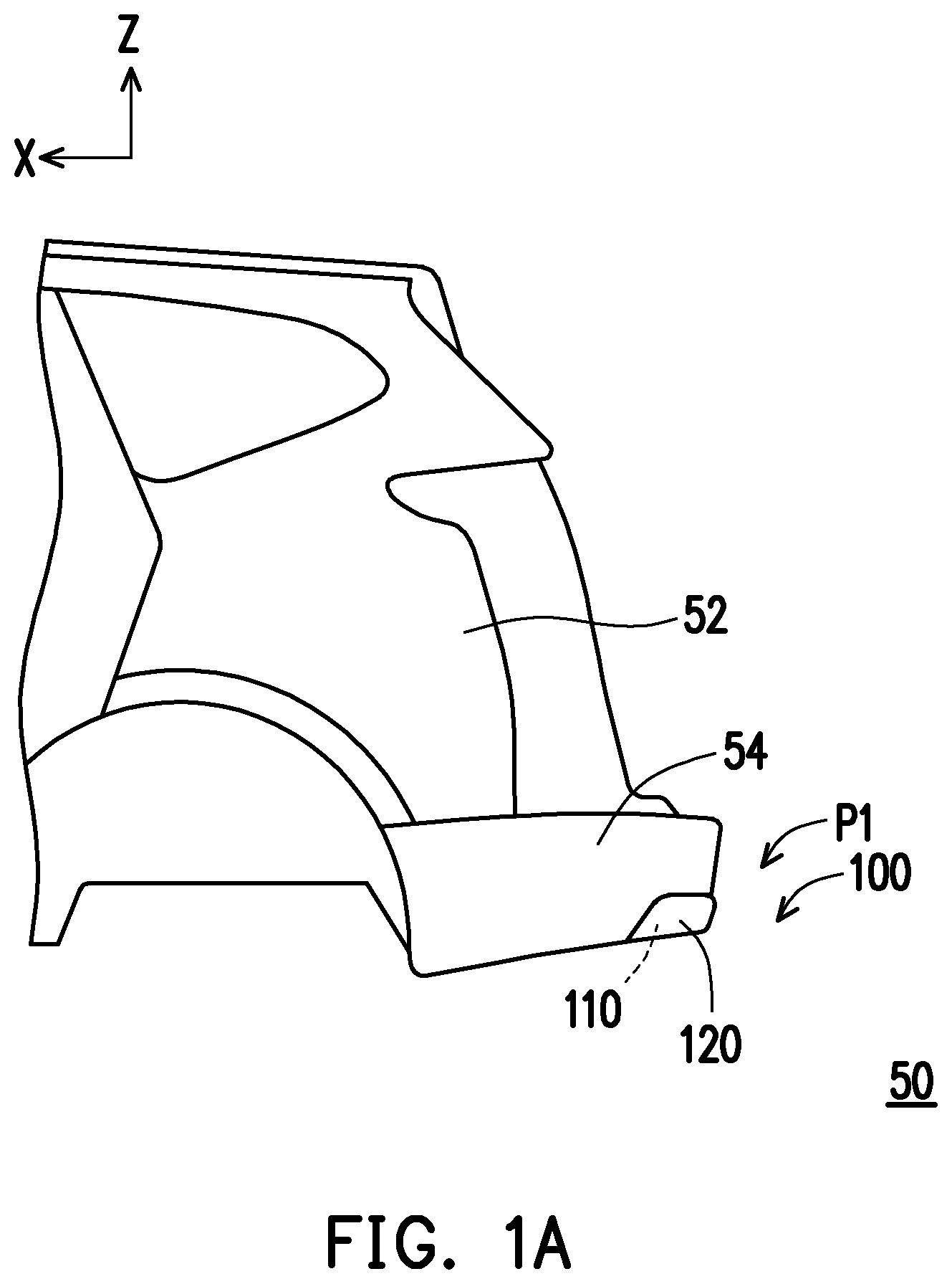 Patent US12612119 — Movable spoiler device — Figure 1