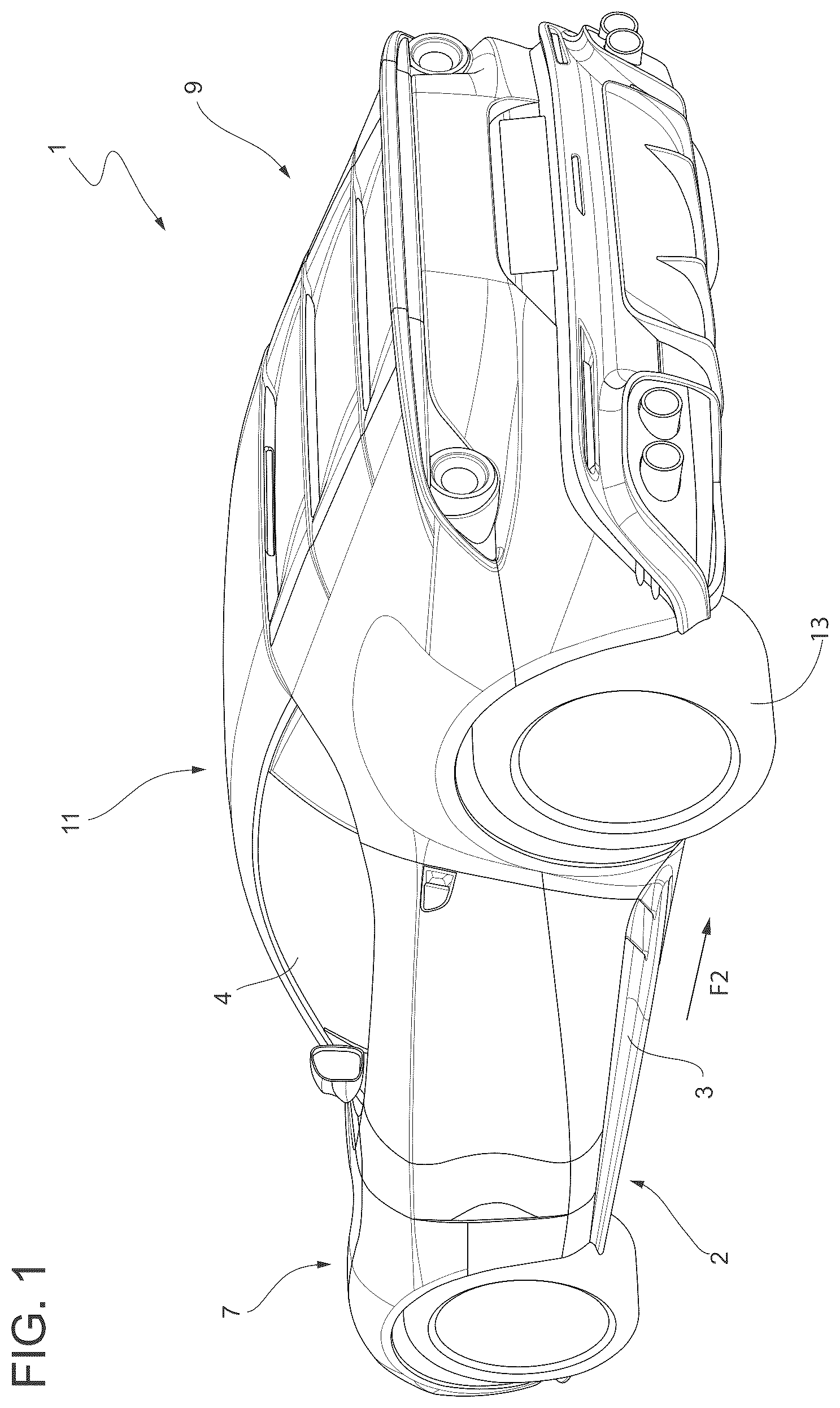 Patent US12612121 — Car provided with a pneumatic unit operated by a gearbox — Figure 1