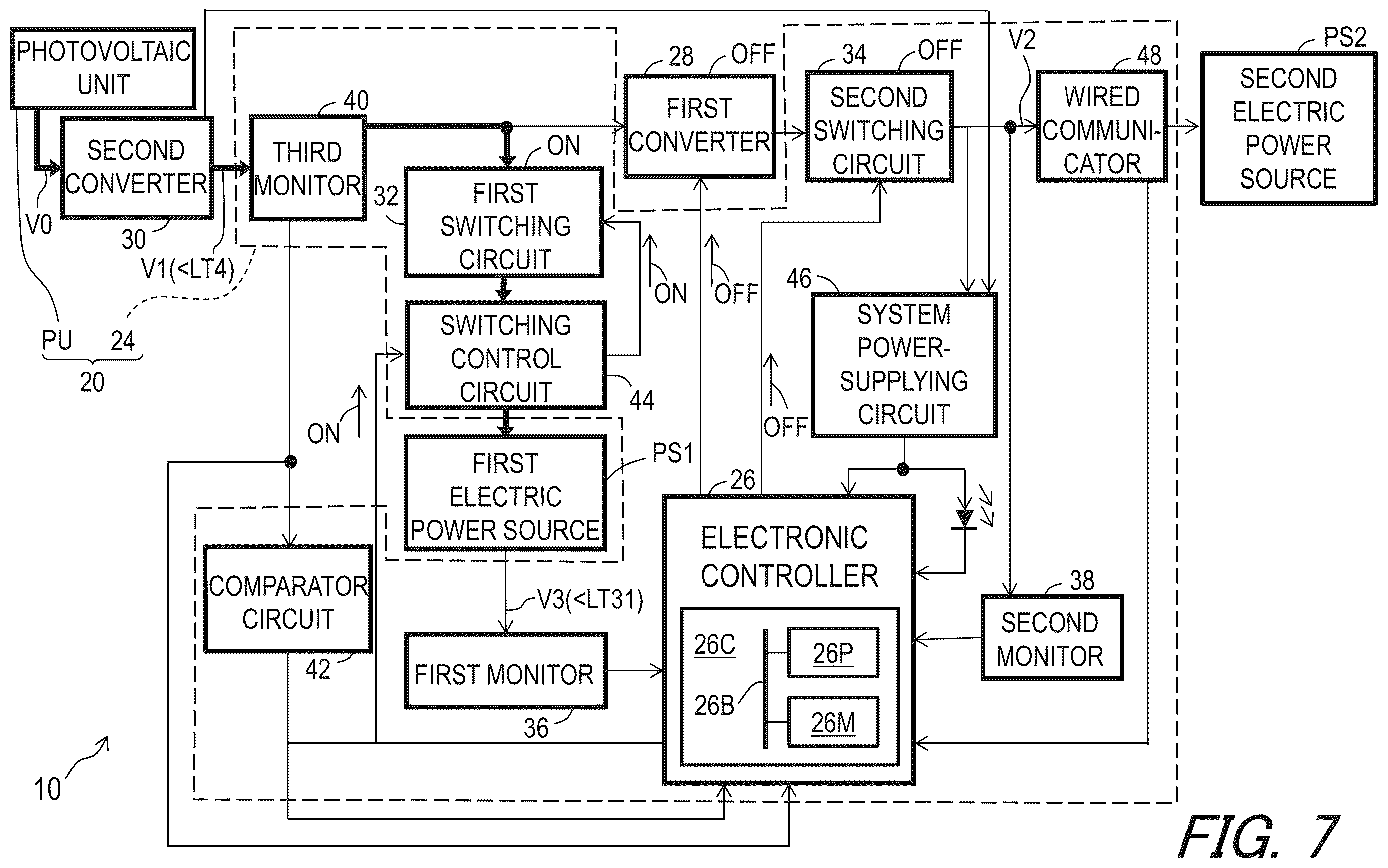 Patent US12612130 Figure 7 – Power-supplying system of human-powered vehicle