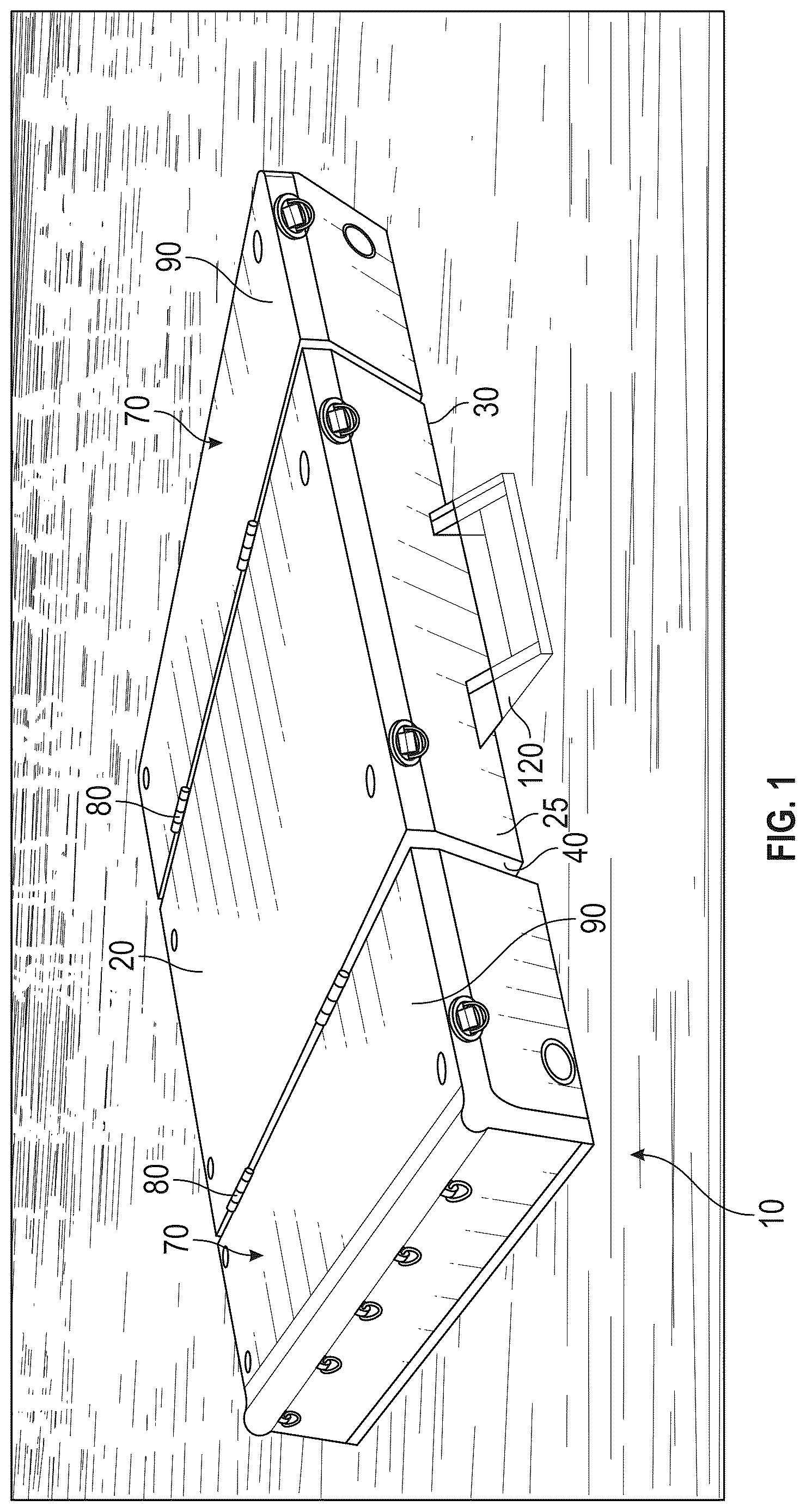 Patent US12612134 — Deployable barge system and method — Figure 1
