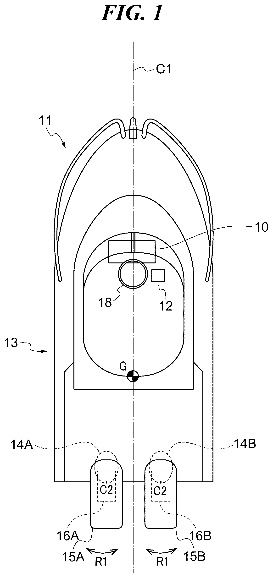 Patent US12612146 Figure 1 – Steering control device and control method capable of controlling turning angle of propulsion device in control of steering mode, and marine vessel