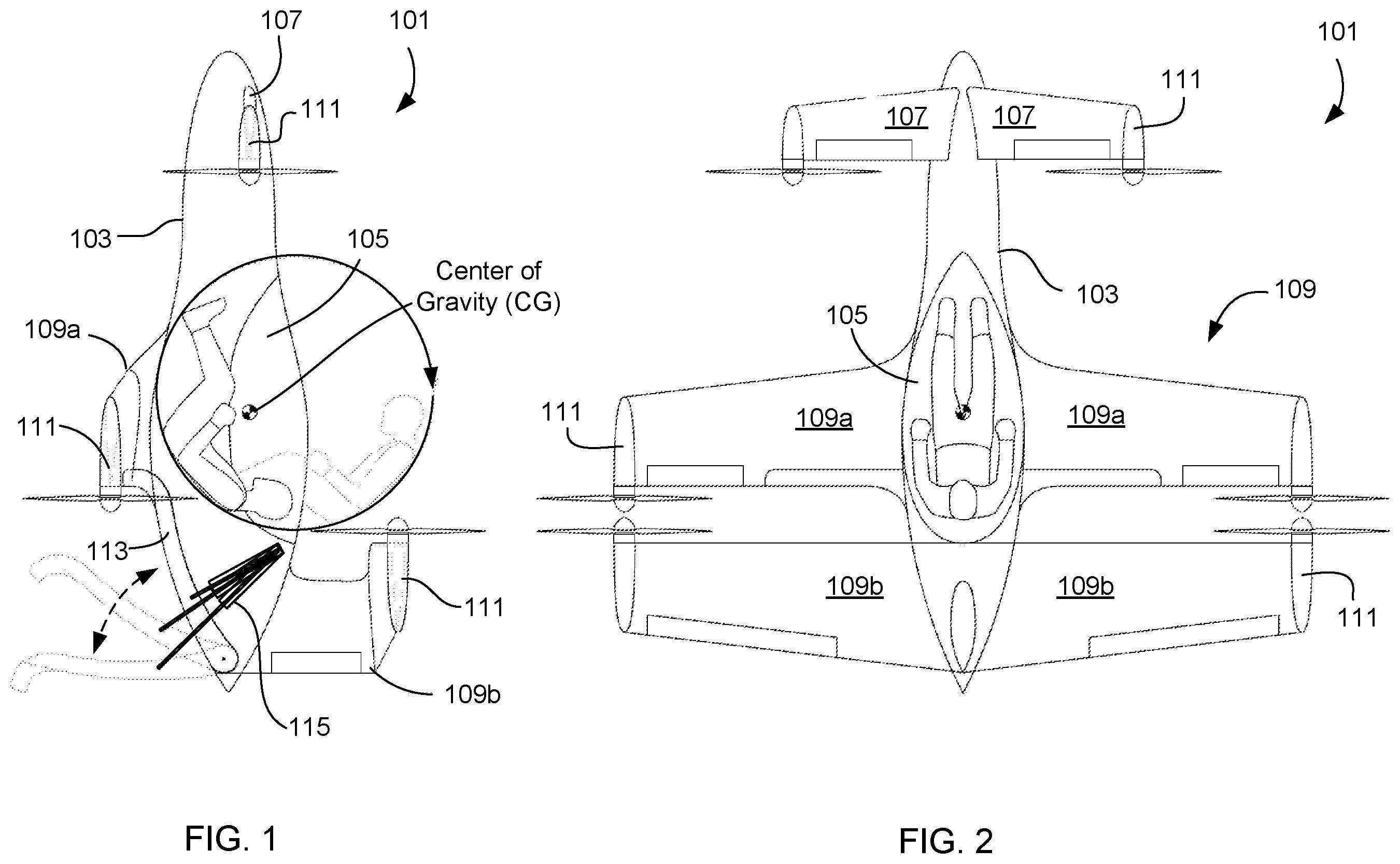 Patent US12612159 — EVTOL aircraft — Figure 1
