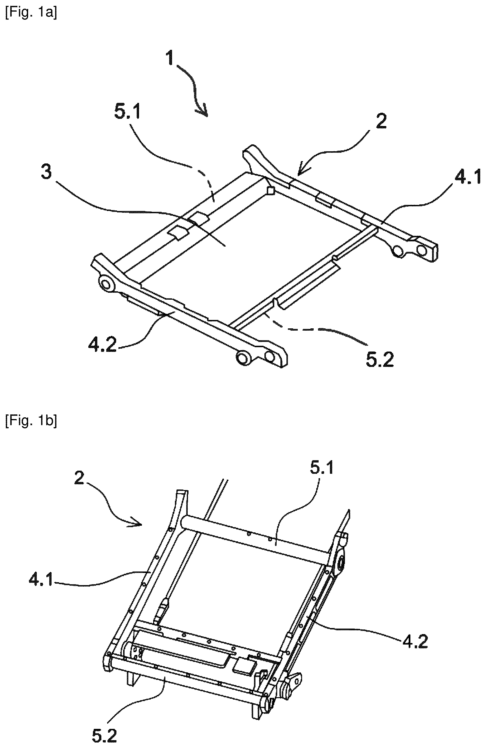 Patent US12612163 — Seat pan, in particular for an aircraft seat, provided with a kinetic energy absorbing tube — Figure 1