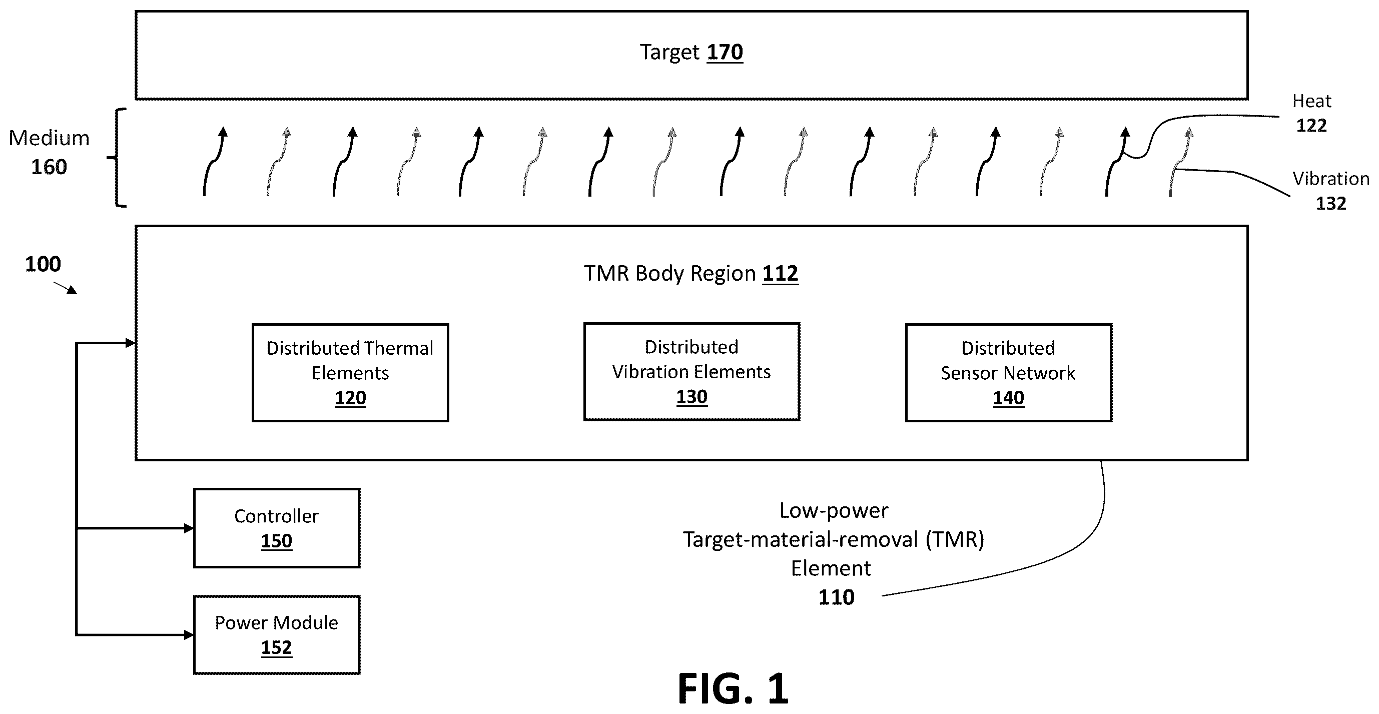 Patent US12612167 — Low-power ice protection system having zoned thermal elements integrated with zoned vibration elements — Figure 1