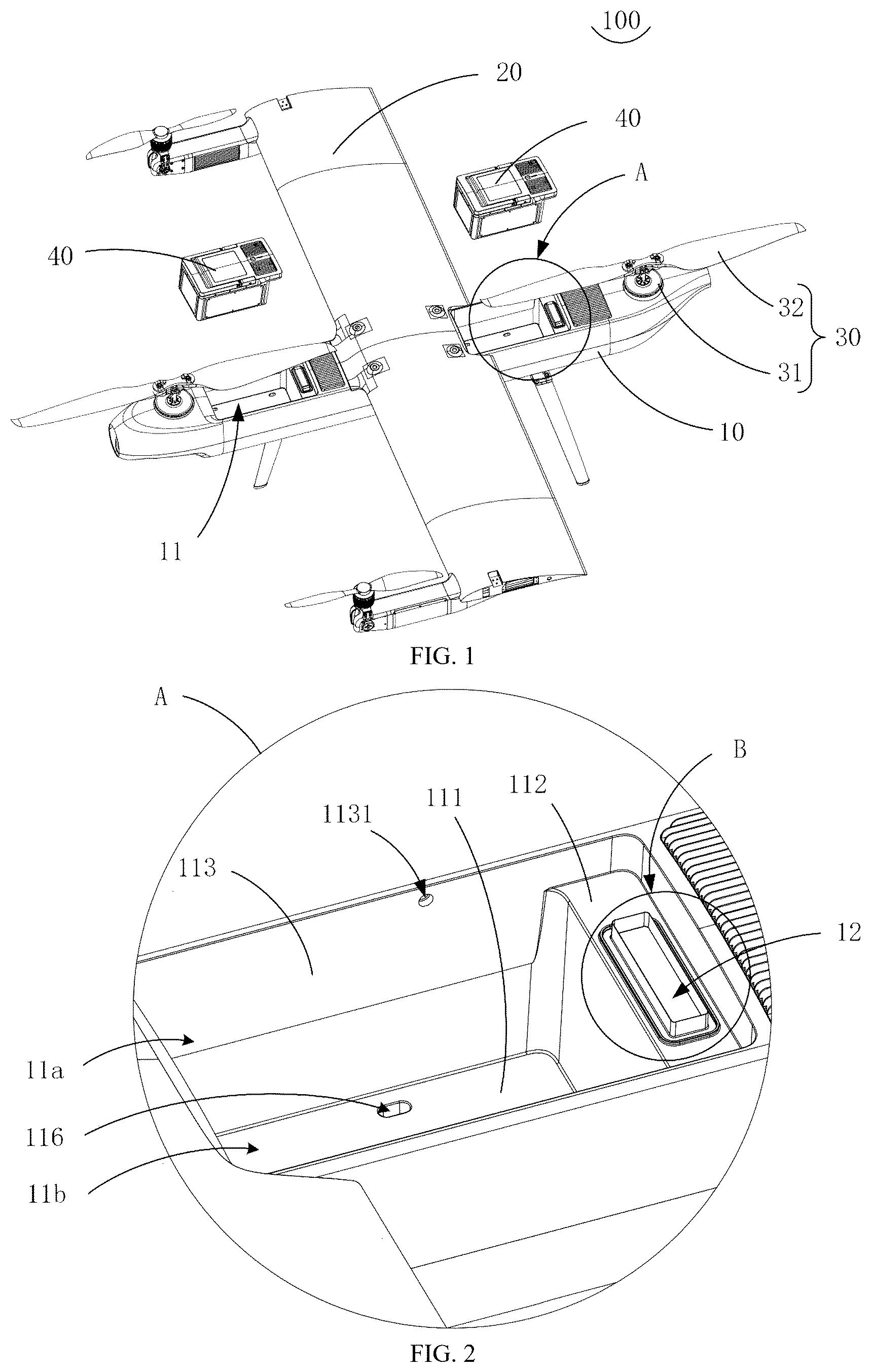 Patent US12612193 — Unmanned aerial vehicle — Figure 1
