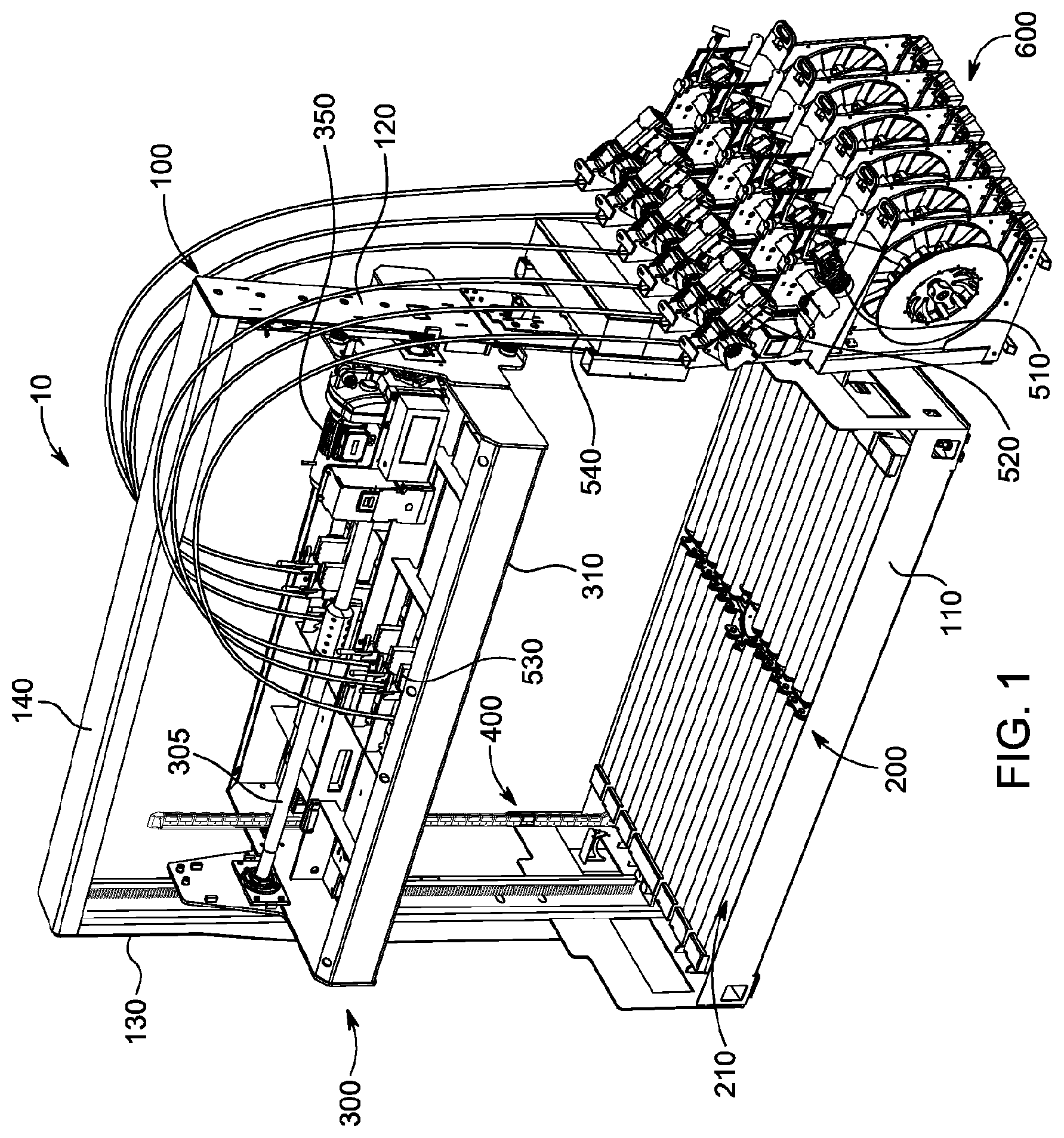 Patent US12612202 — System for compressing and strapping loads with press-type strapping machines having improved platen control — Figure 1