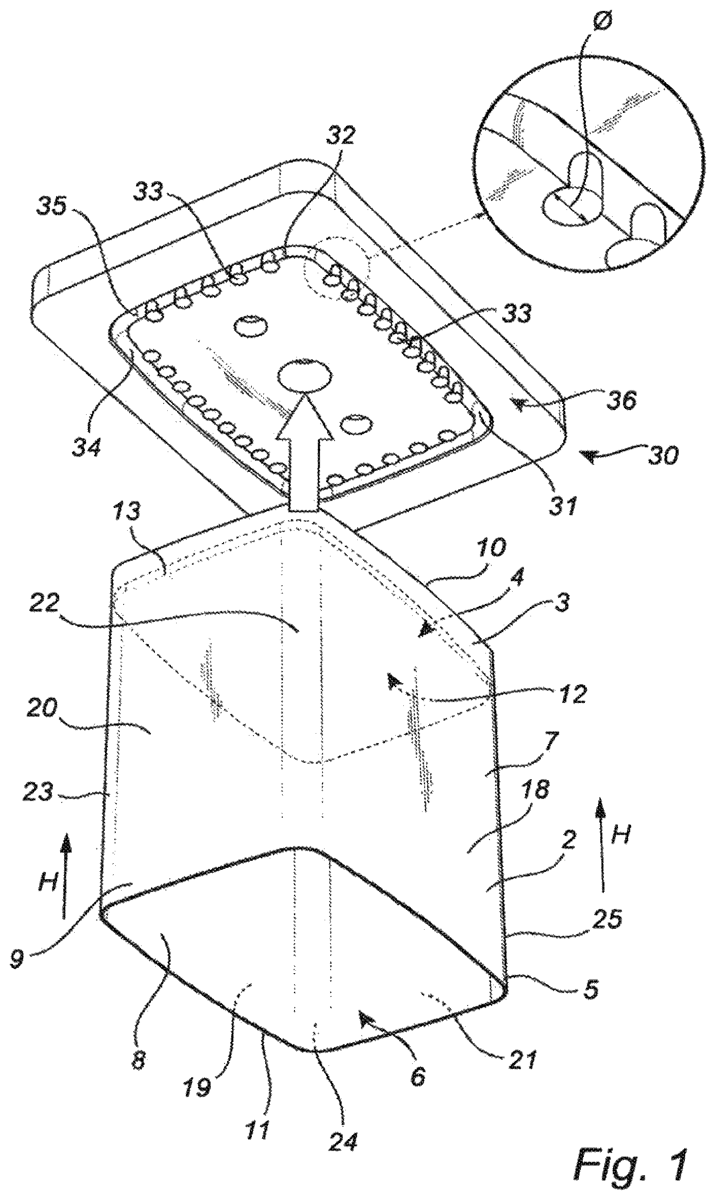 Patent US12612204 — Method of producing a packaging container, a packaging container and a curling tool — Figure 1
