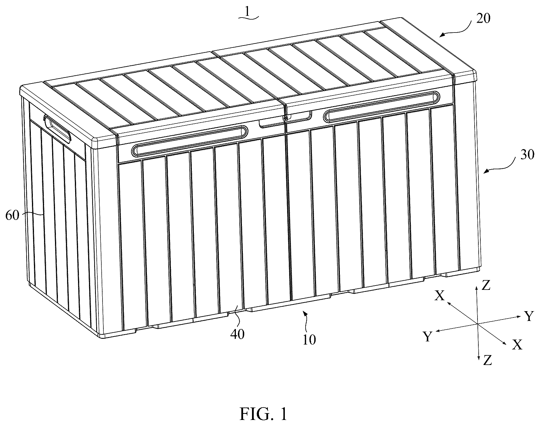 Patent US12612212 — Storage box — Figure 1