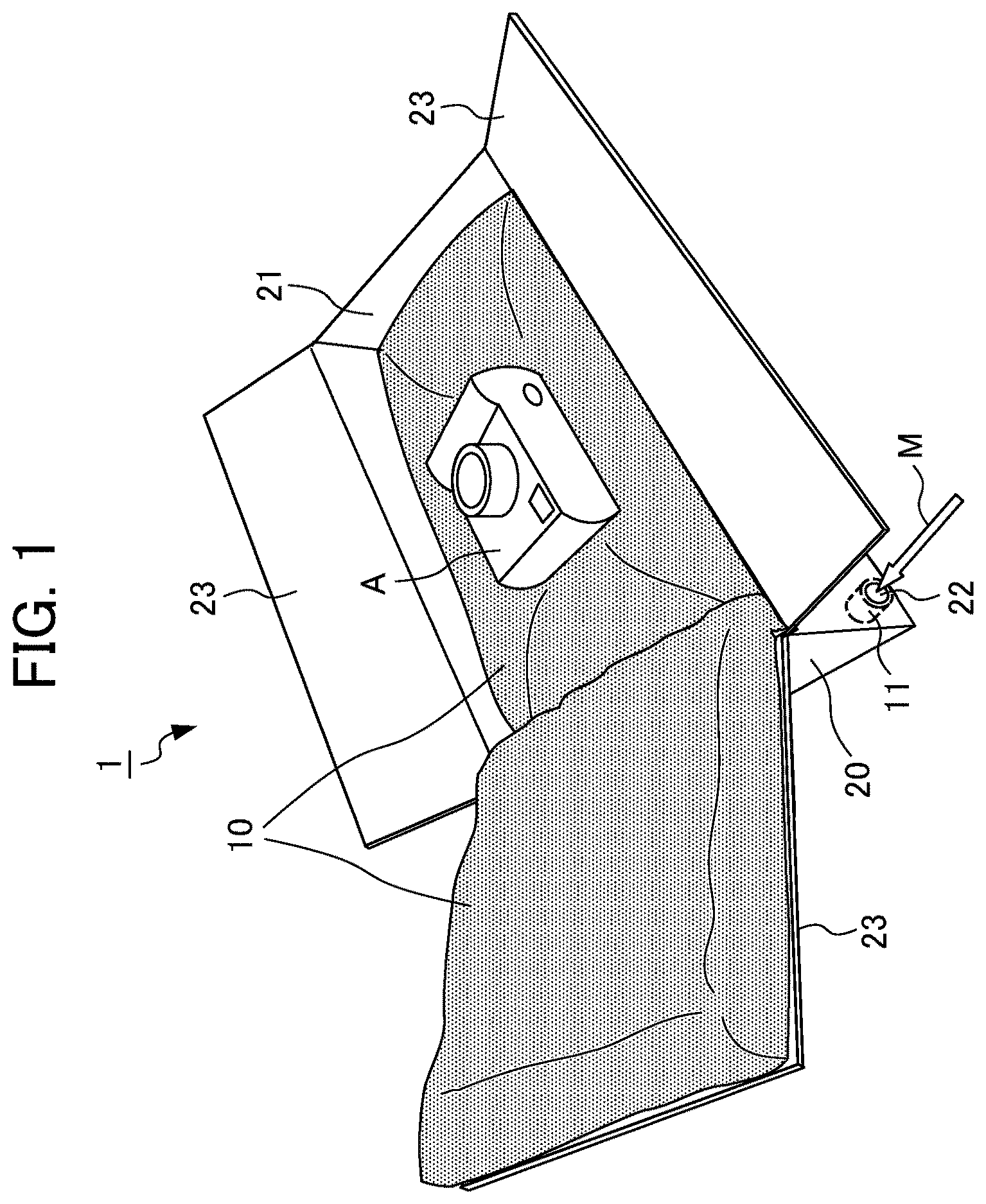 Patent US12612234 — Cushioning material and packaging — Figure 1