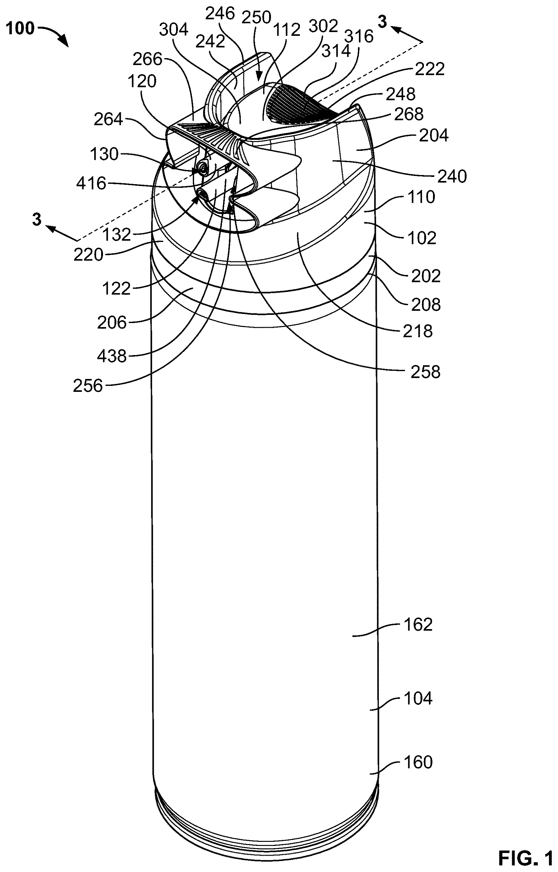 Patent US12612238 — Double nozzle overcap assembly — Figure 1