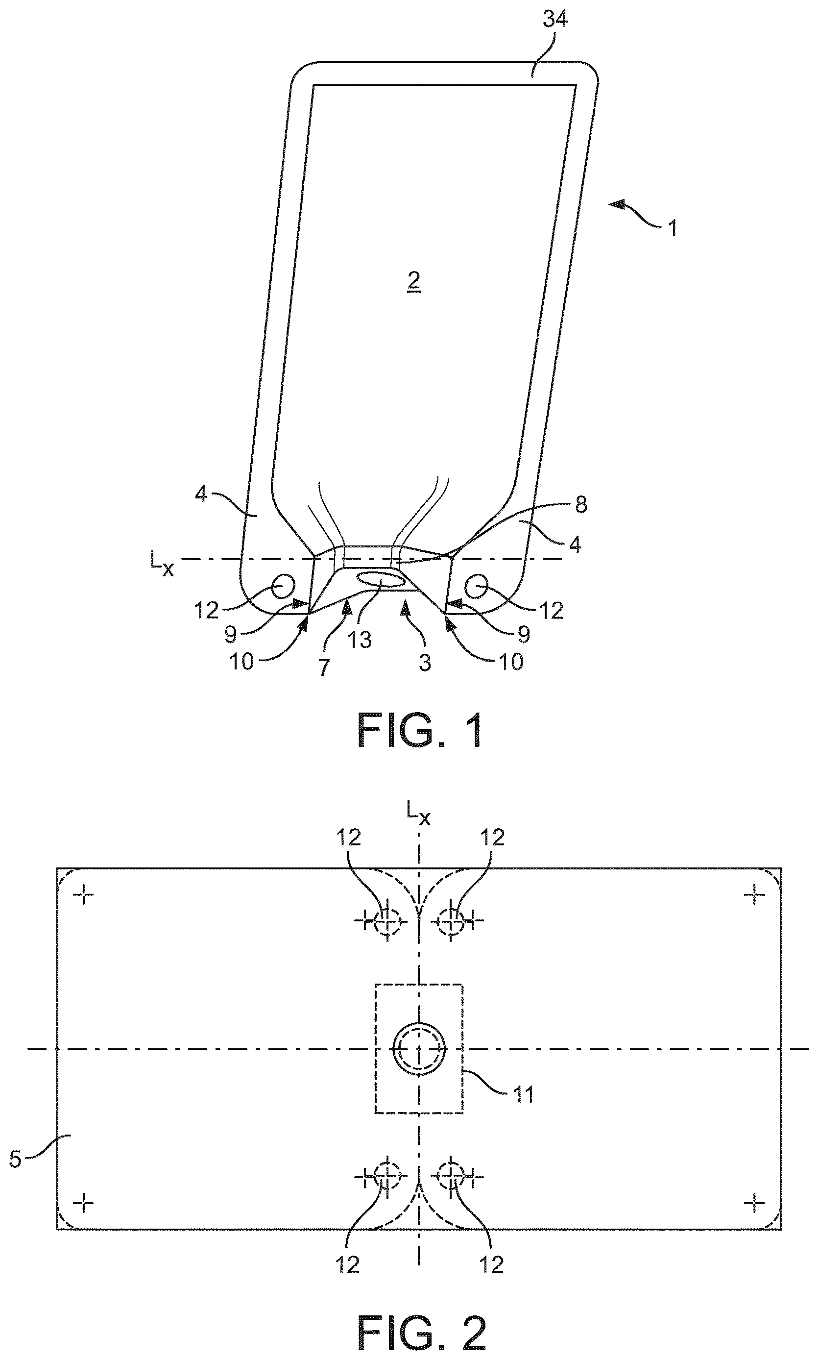 Patent US12612241 — Flexible package for food or beverage preparation having a rigid part — Figure 1