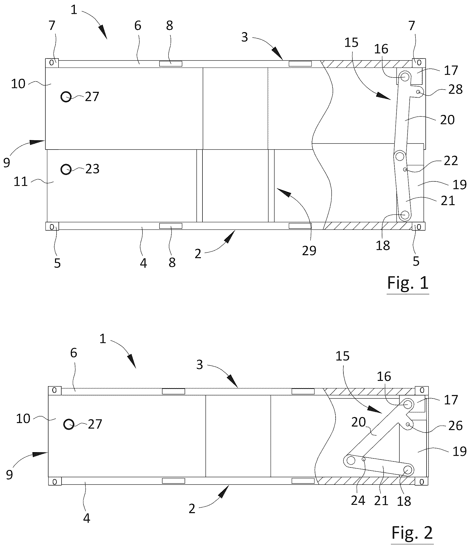 Patent US12612242 — Telescopic shipping container — Figure 1