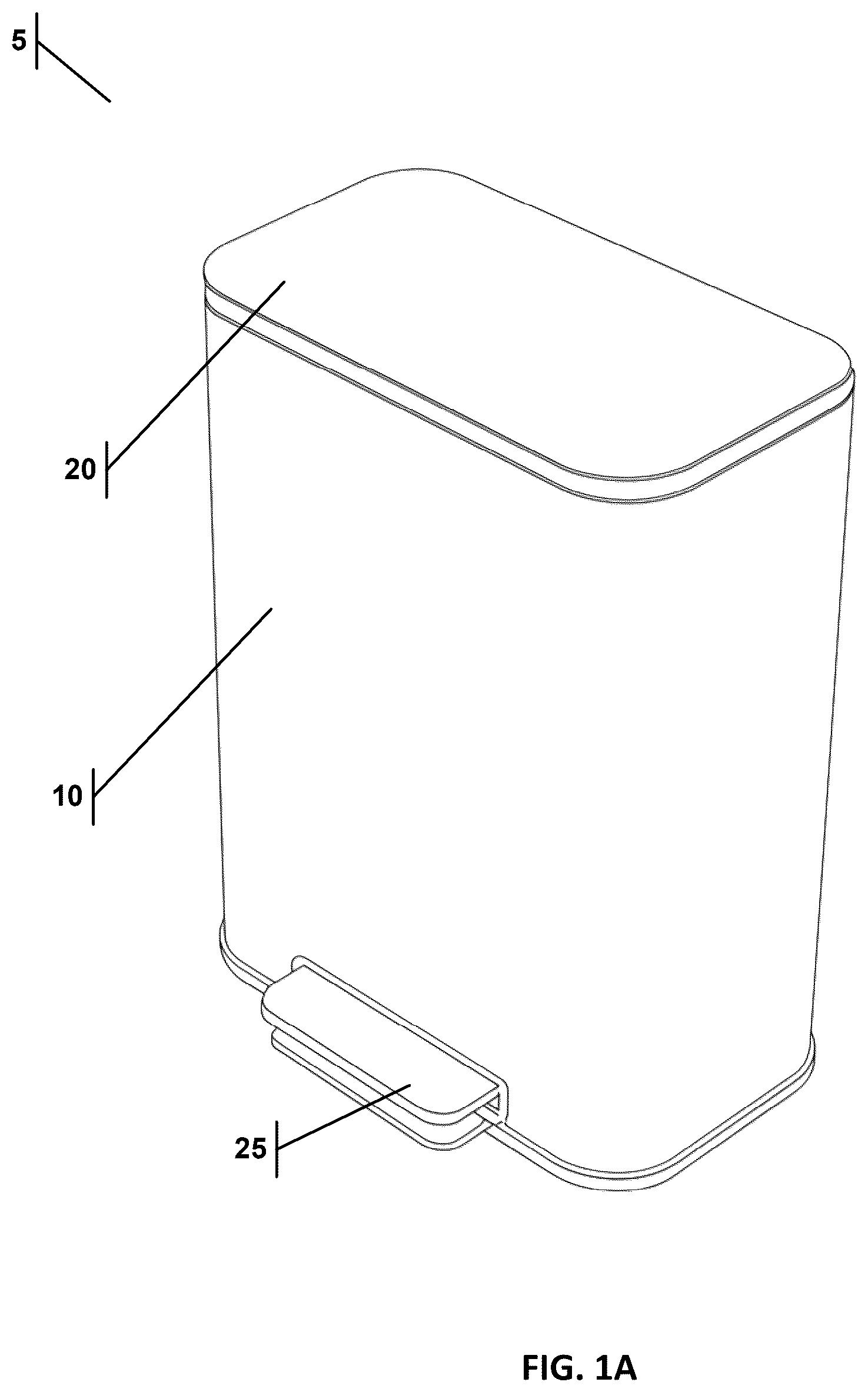 Patent US12612246 Figure 1 – Trash can with integrated air evacuation system